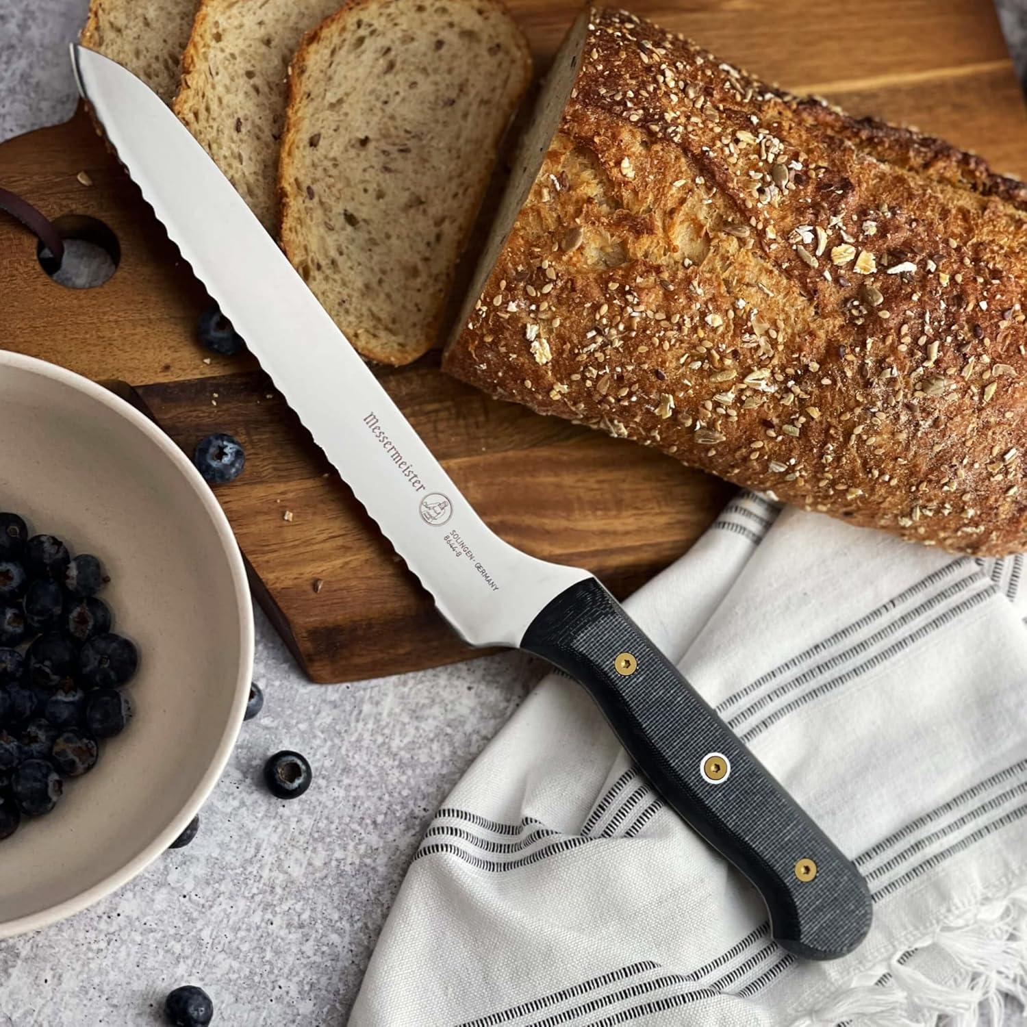 Cuchillo Offset Escallopado Messermeister 20 cm Acero Inoxidable