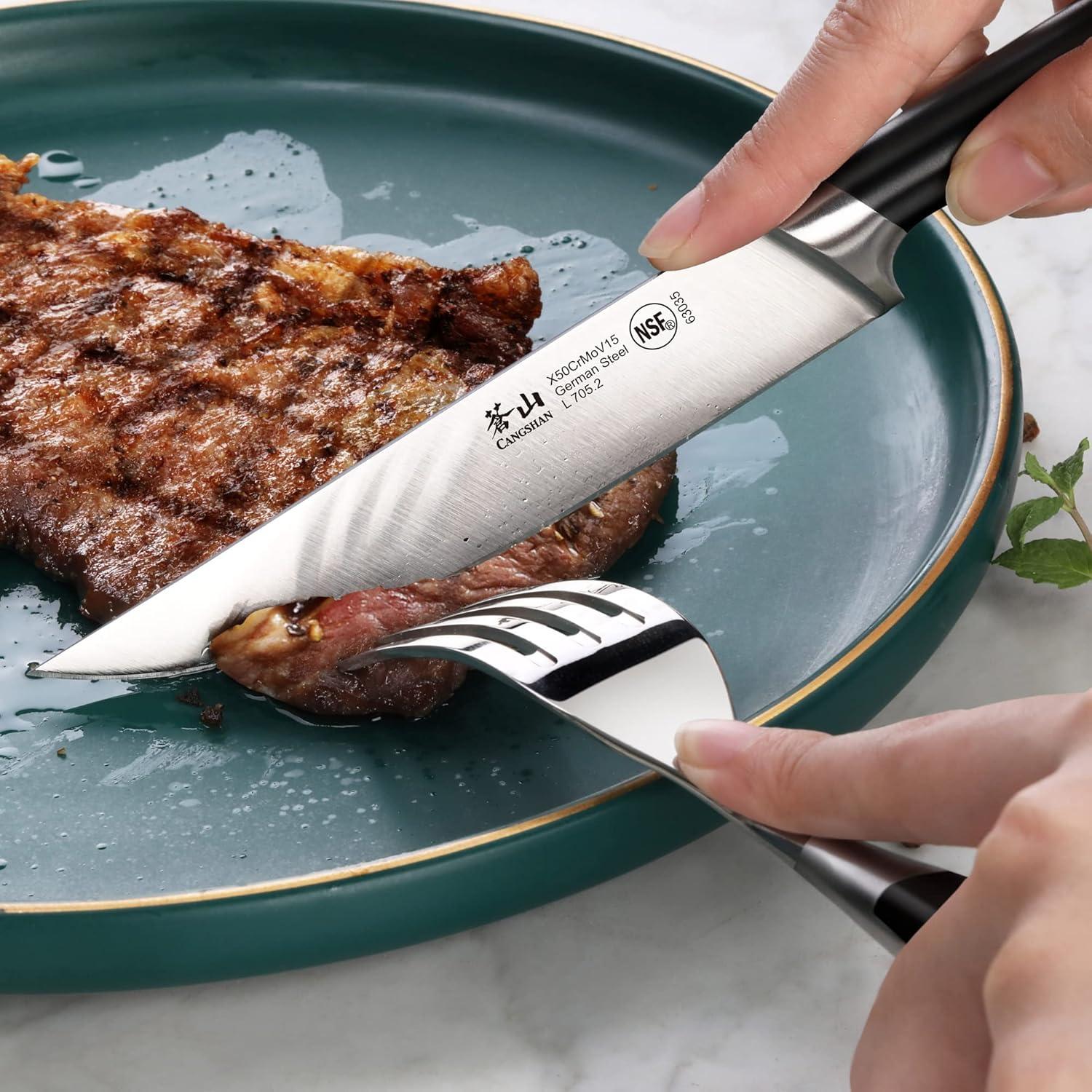 Juego de cuchillos de carne Cangshan L Series 4 piezas acero alemán