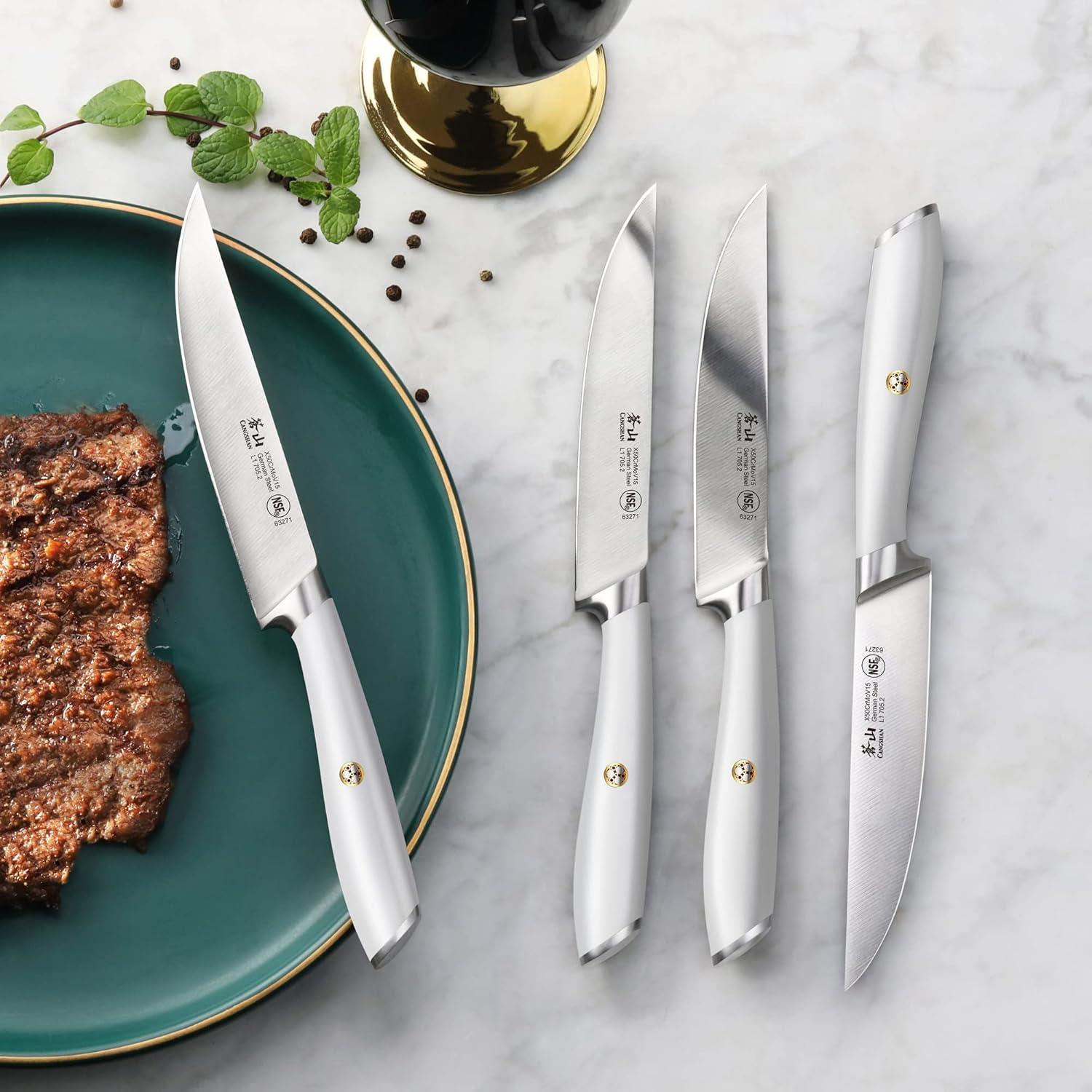 Juego de cuchillos de carne Cangshan L1 4 piezas acero alemán 12.7 cm