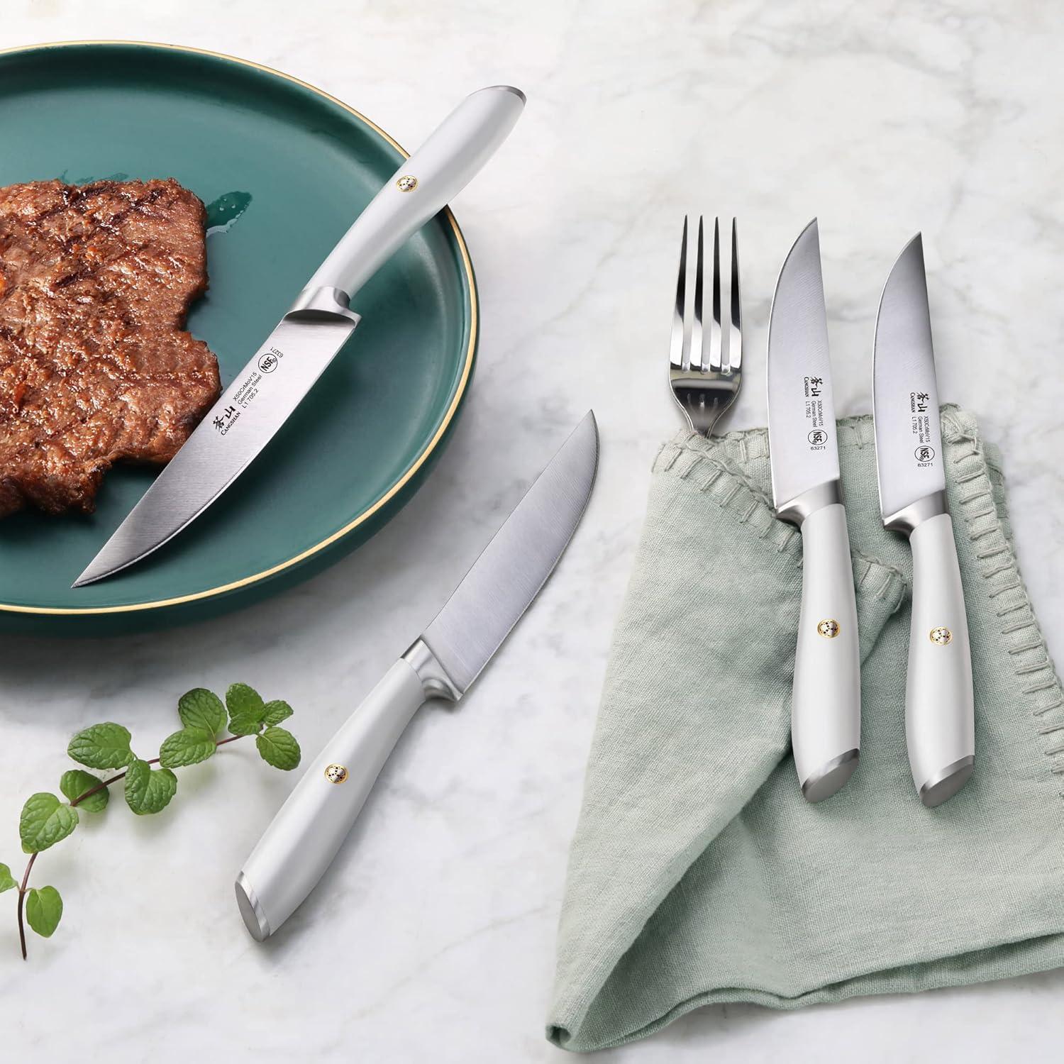 Juego de cuchillos de carne Cangshan L1 4 piezas acero alemán 12.7 cm