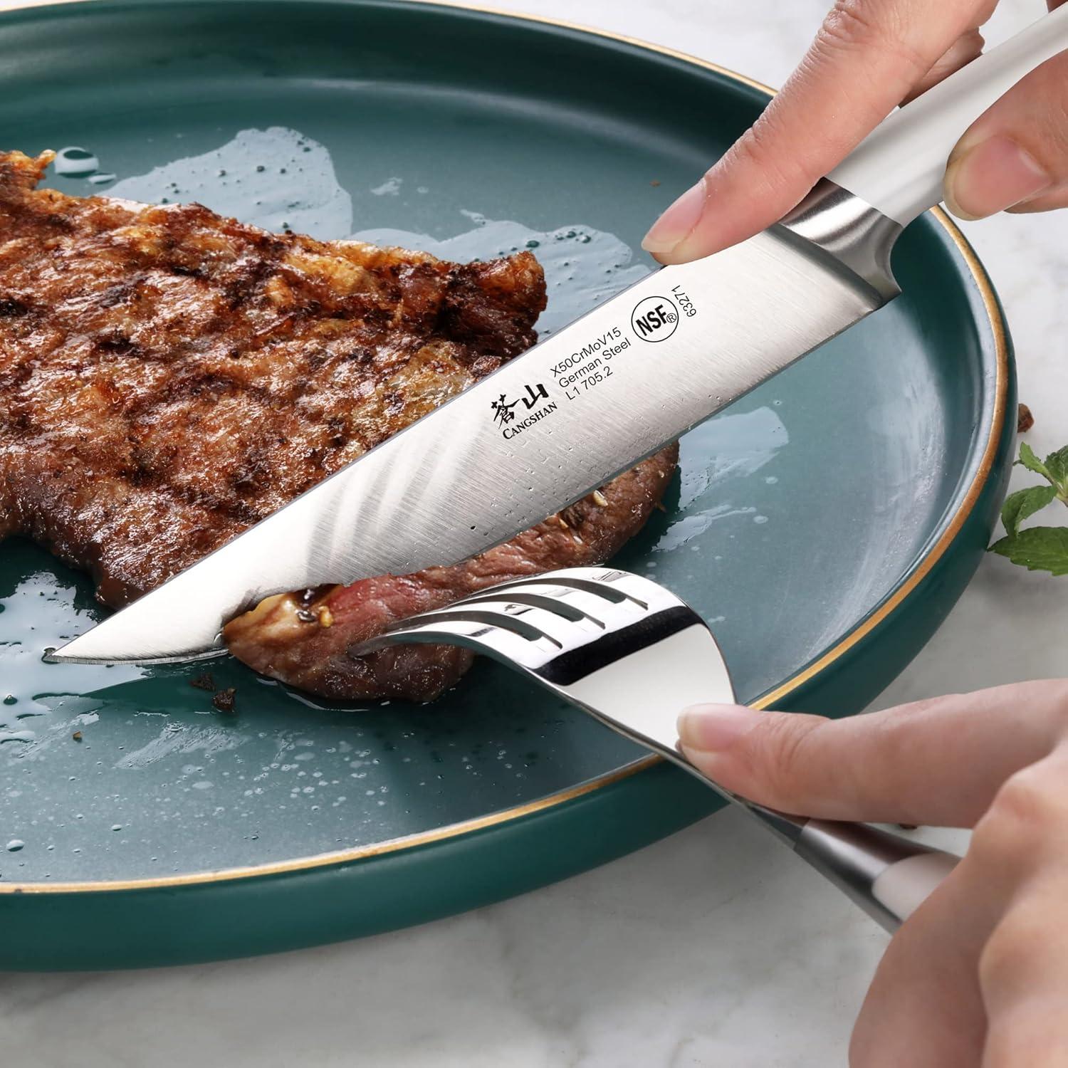 Juego de cuchillos de carne Cangshan L1 4 piezas acero alemán 12.7 cm