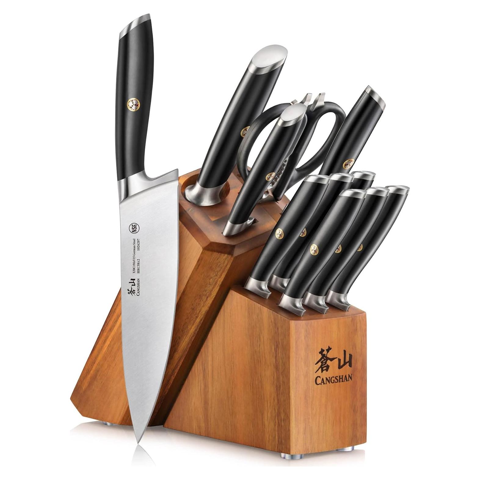 Juego de cuchillos Cangshan L Series 12 piezas acero forjado