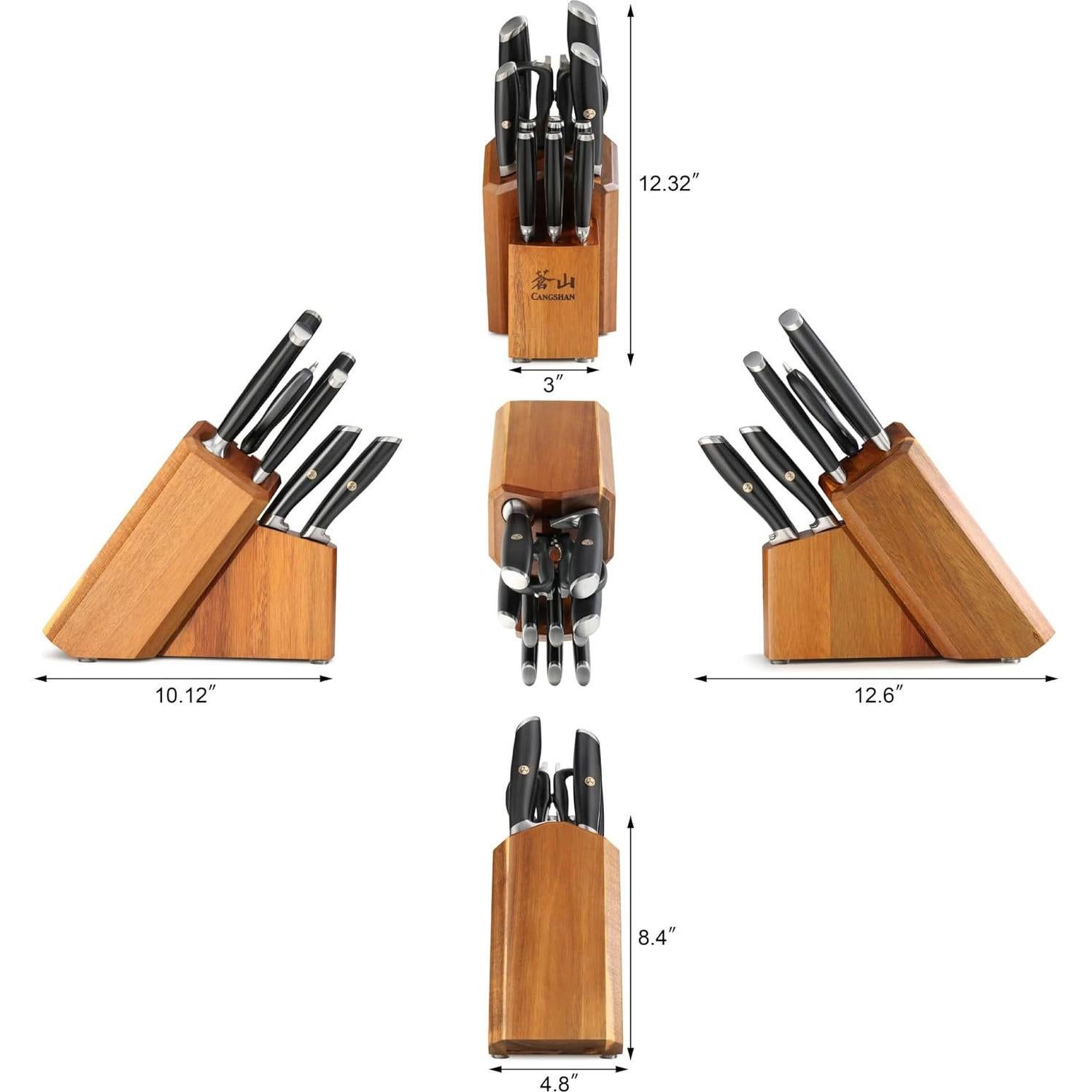Juego de cuchillos Cangshan L Series 12 piezas acero forjado