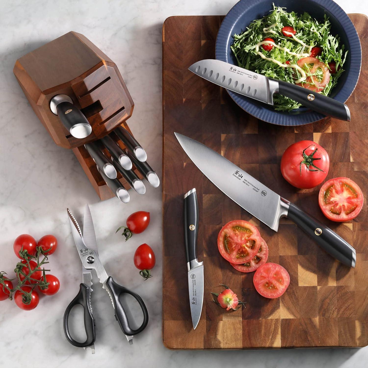 Juego de cuchillos Cangshan L Series 12 piezas acero forjado