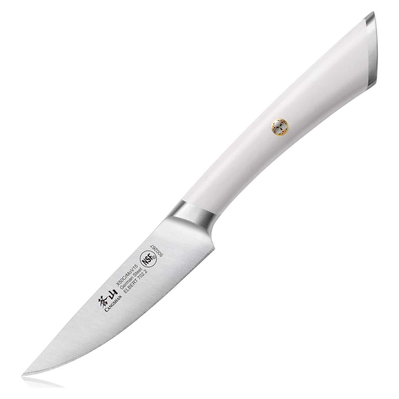 Cuchillo de Pelar Cangshan ELBERT Acero Alemán 12.7 cm Blanco