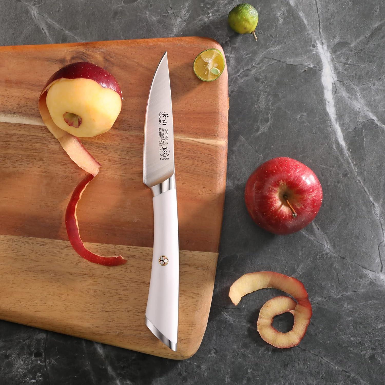 Cuchillo de Pelar Cangshan ELBERT Acero Alemán 12.7 cm Blanco