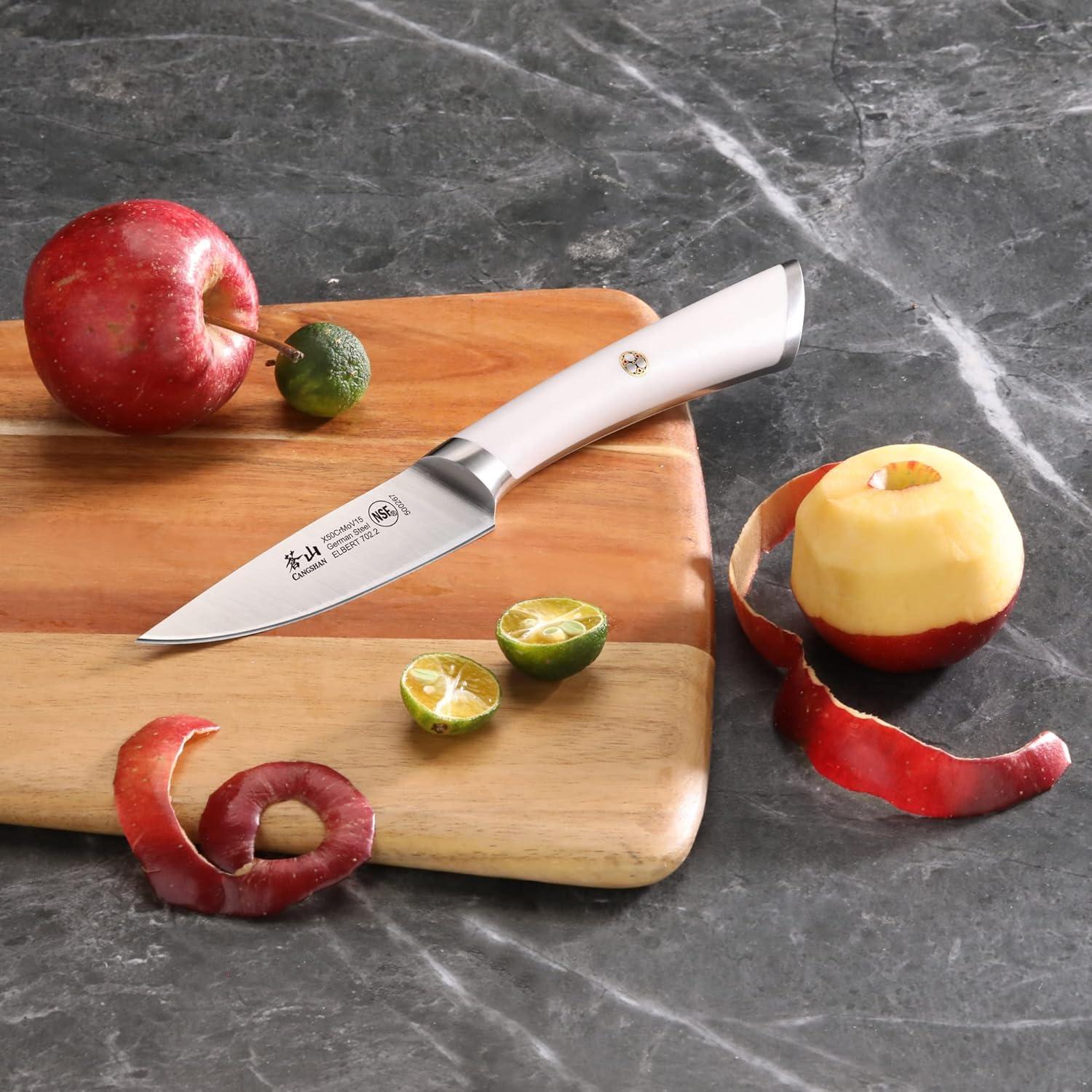 Cuchillo de Pelar Cangshan ELBERT Acero Alemán 12.7 cm Blanco
