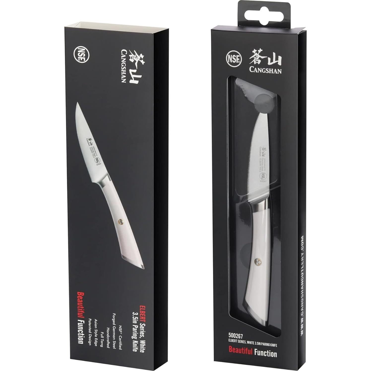 Cuchillo de Pelar Cangshan ELBERT Acero Alemán 12.7 cm Blanco