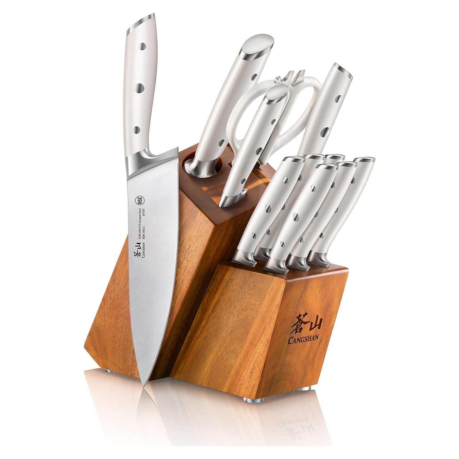 Juego de cuchillos Cangshan Alps 12 piezas acero alemán forjado