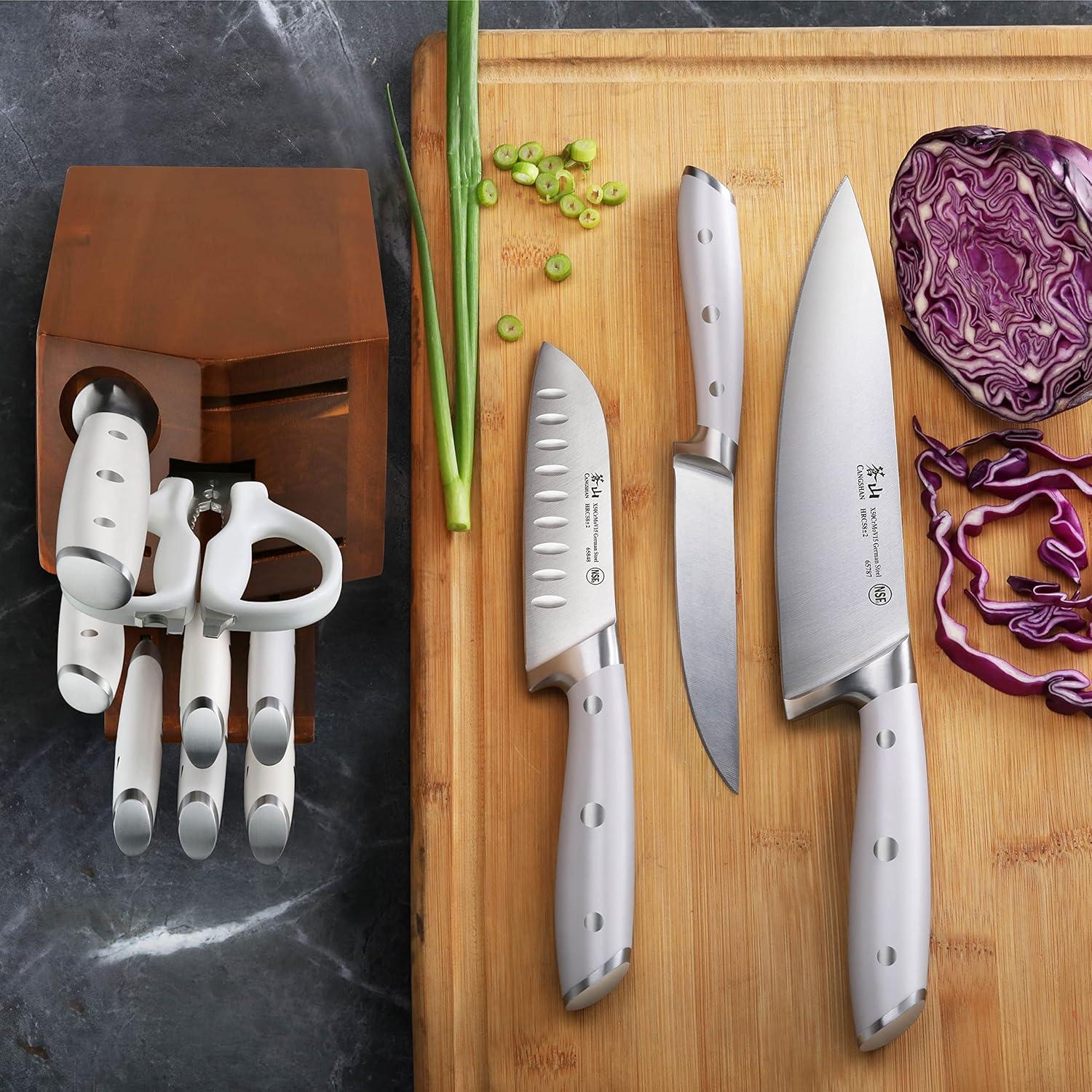 Juego de cuchillos Cangshan Alps 12 piezas acero alemán forjado