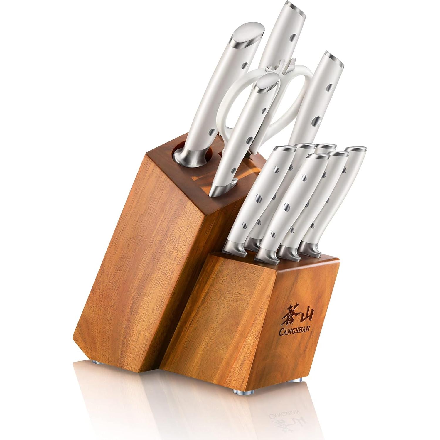 Juego de cuchillos Cangshan Alps 12 piezas acero alemán forjado