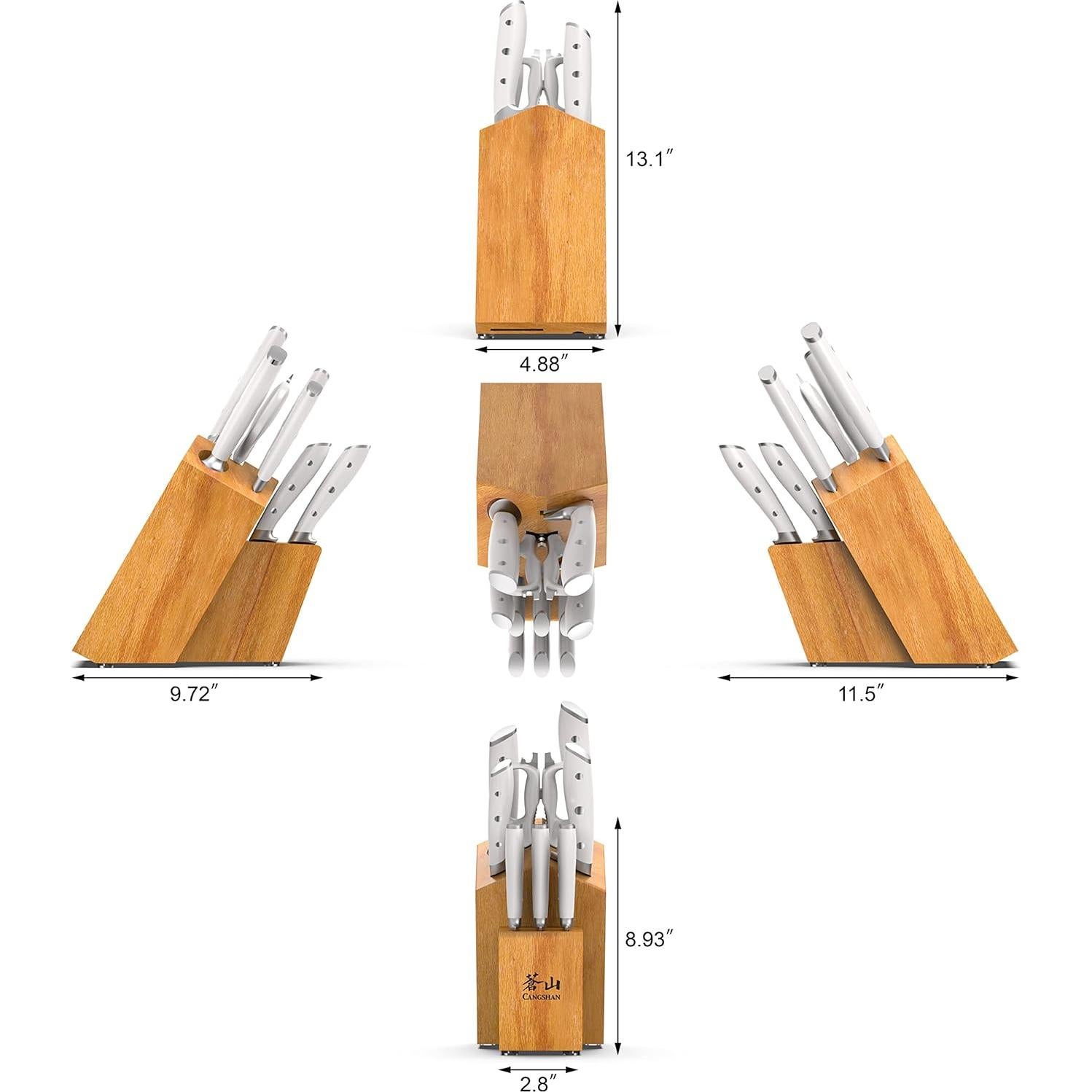 Juego de cuchillos Cangshan Alps 12 piezas acero alemán forjado