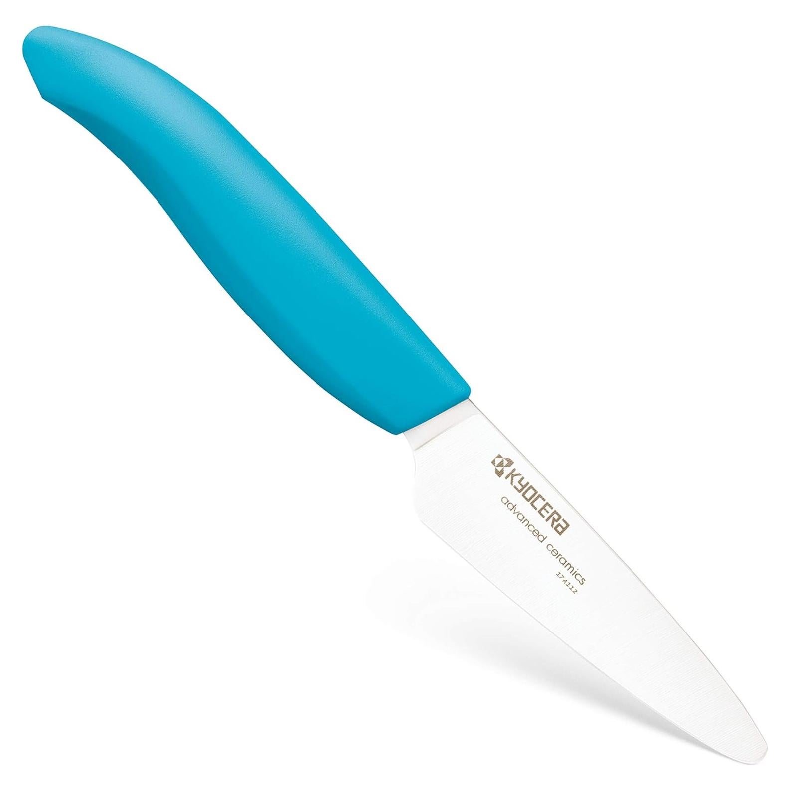 Cuchillo de Pelar Kyocera 7.62 cm Cerámica Blanca Mango Azul