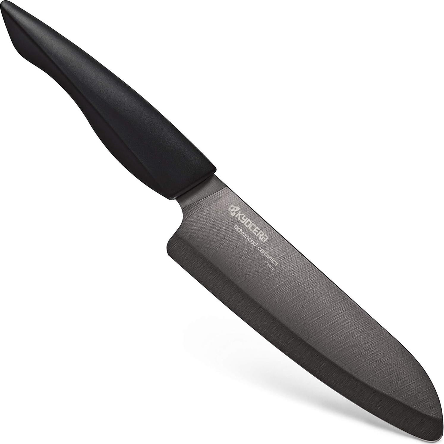 Cuchillo Santoku de Cerámica Kyocera 14.6 cm Negro Ergonómico