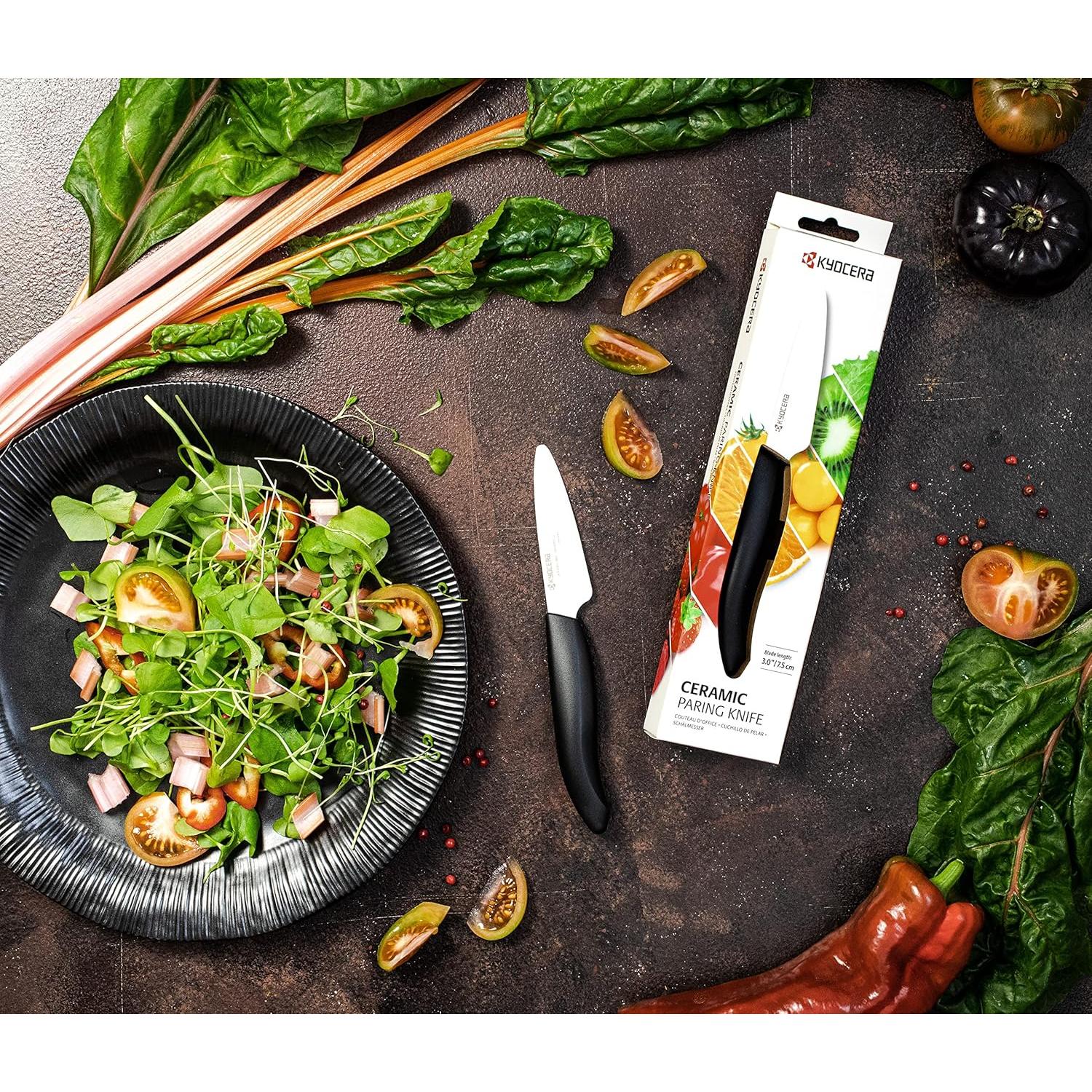 Cuchillo de Pelar KYOCERA Negro 18.9 cm - Modelo FK-075 WH-BK