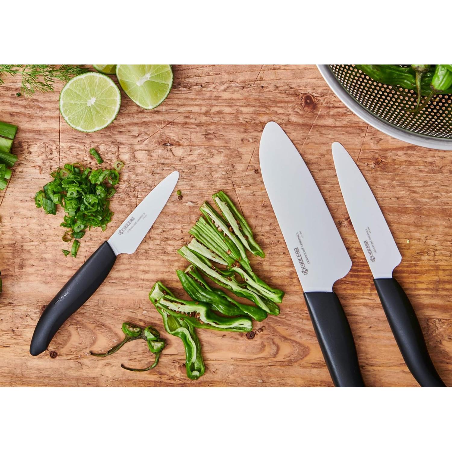 Cuchillo de Pelar KYOCERA Negro 18.9 cm - Modelo FK-075 WH-BK