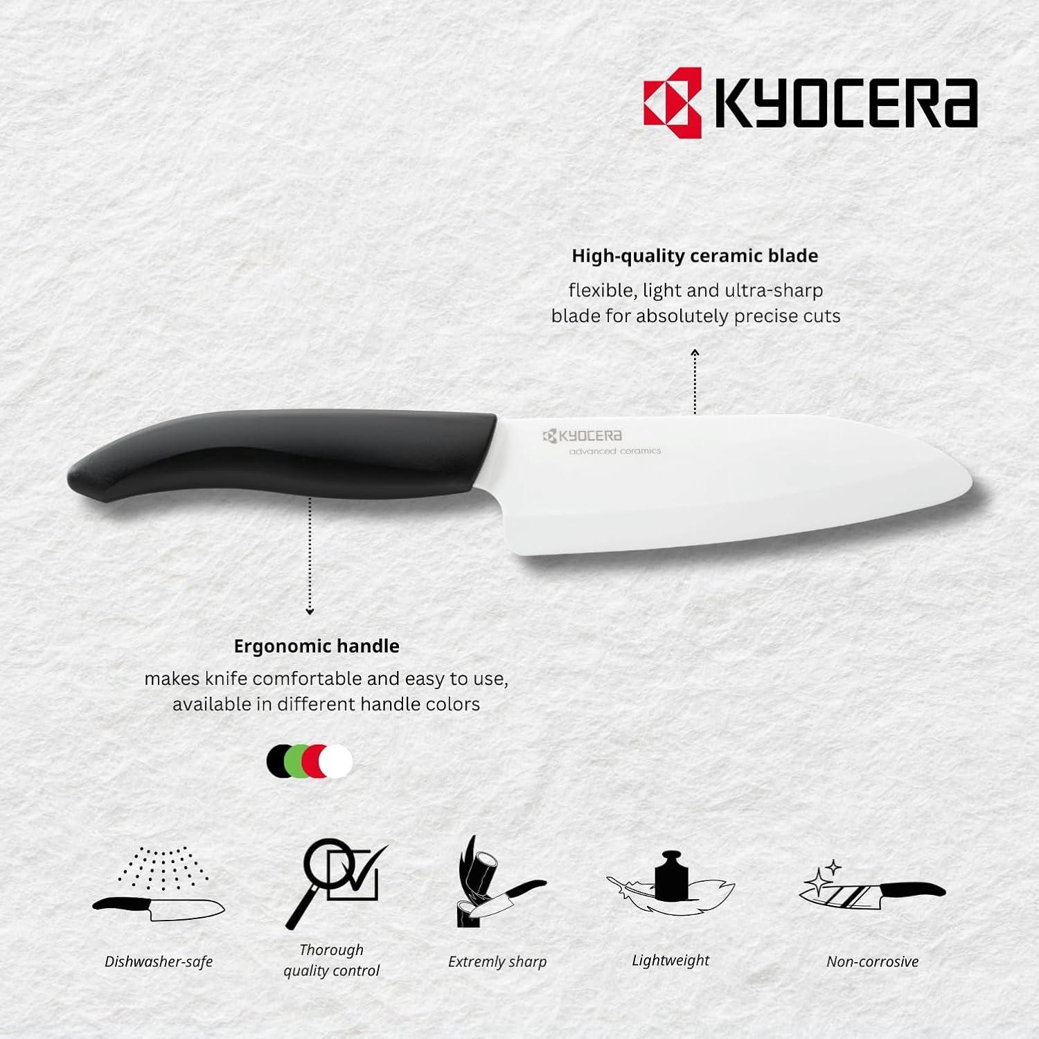 Cuchillo de Pelar KYOCERA Negro 18.9 cm - Modelo FK-075 WH-BK
