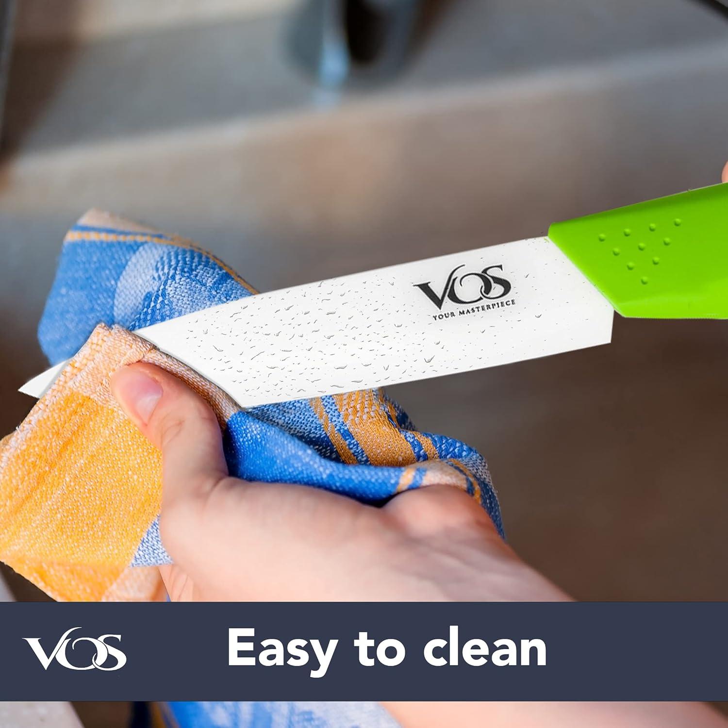 Cuchillo de Pelar Cerámico Vos 10.16 cm Verde con Funda