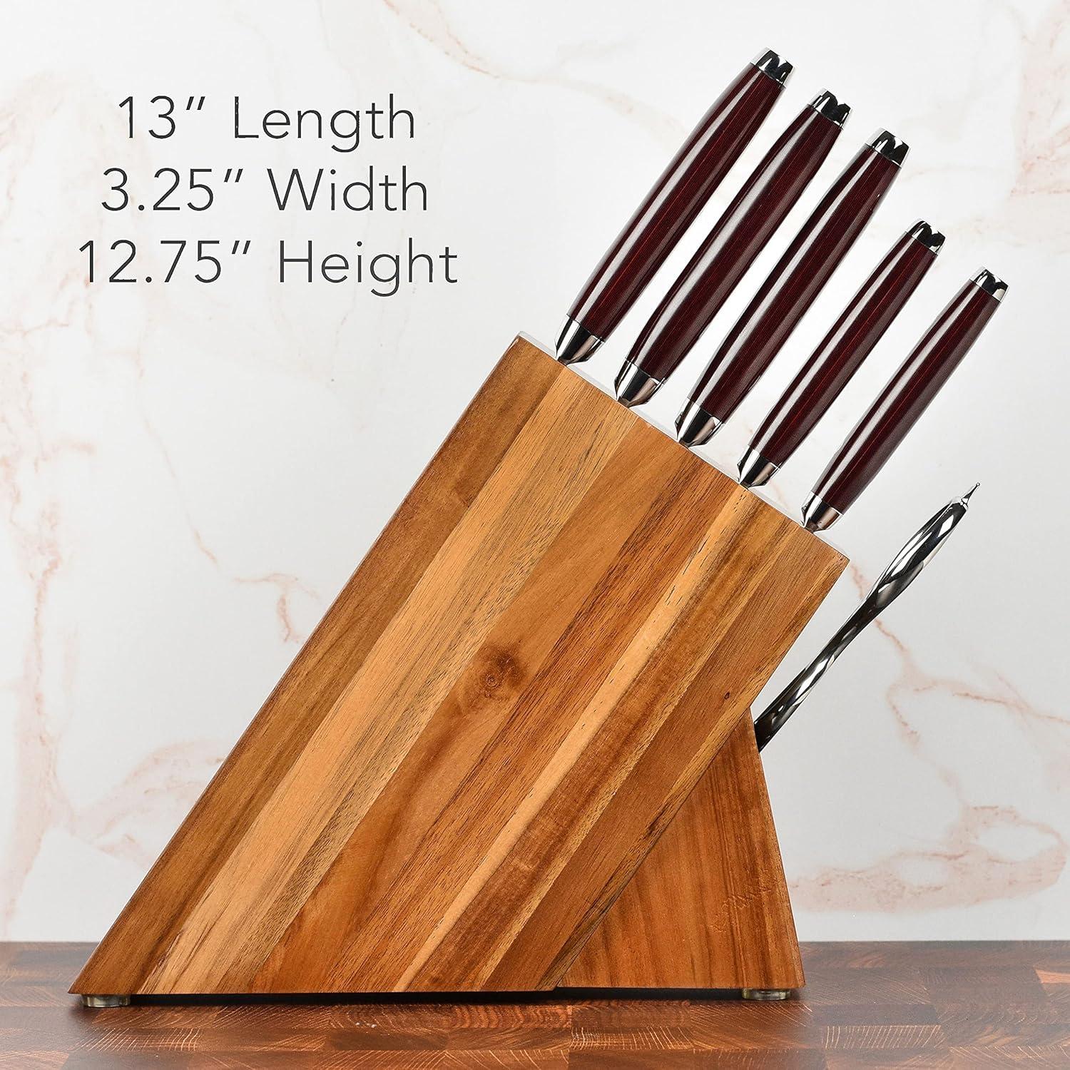 Conjunto de Cuchillos Yaxell Super Gou 7 Piezas Acero Damasco