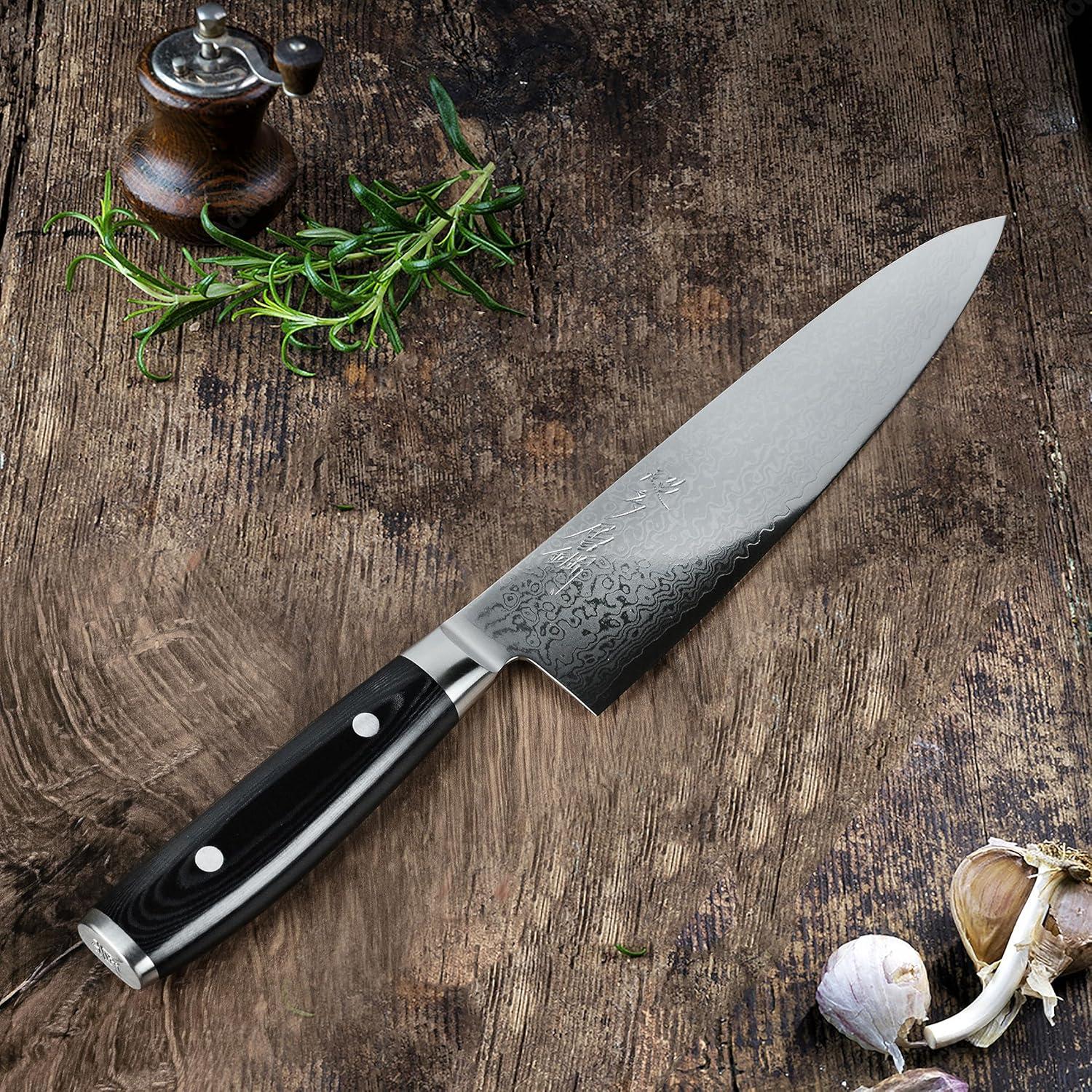 Juego de cuchillos Yaxell Ran Plus 7 piezas Damasco Japón