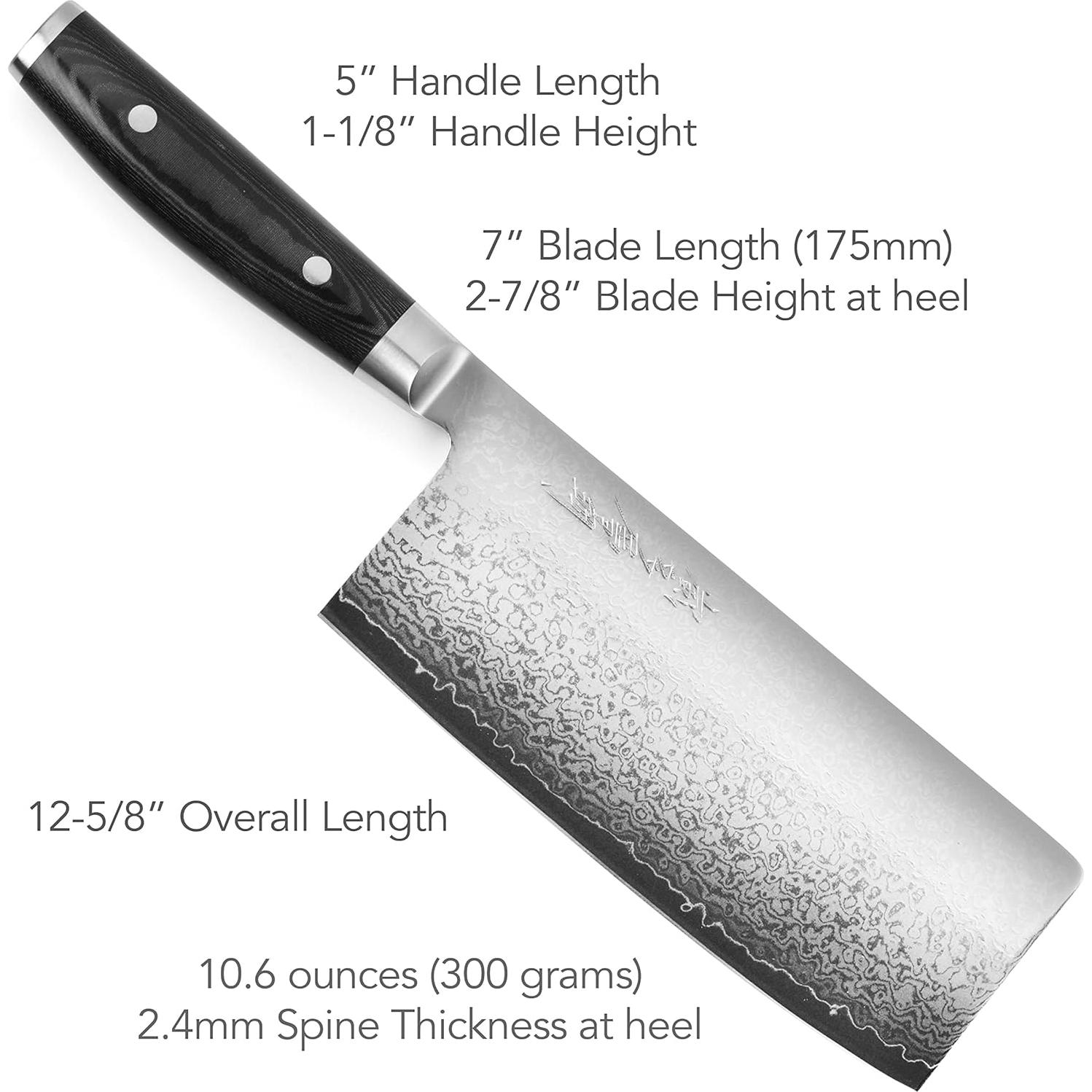 Cuchillo de Chef Chino Yaxell Ran Plus 7" 69 Capas Damasco
