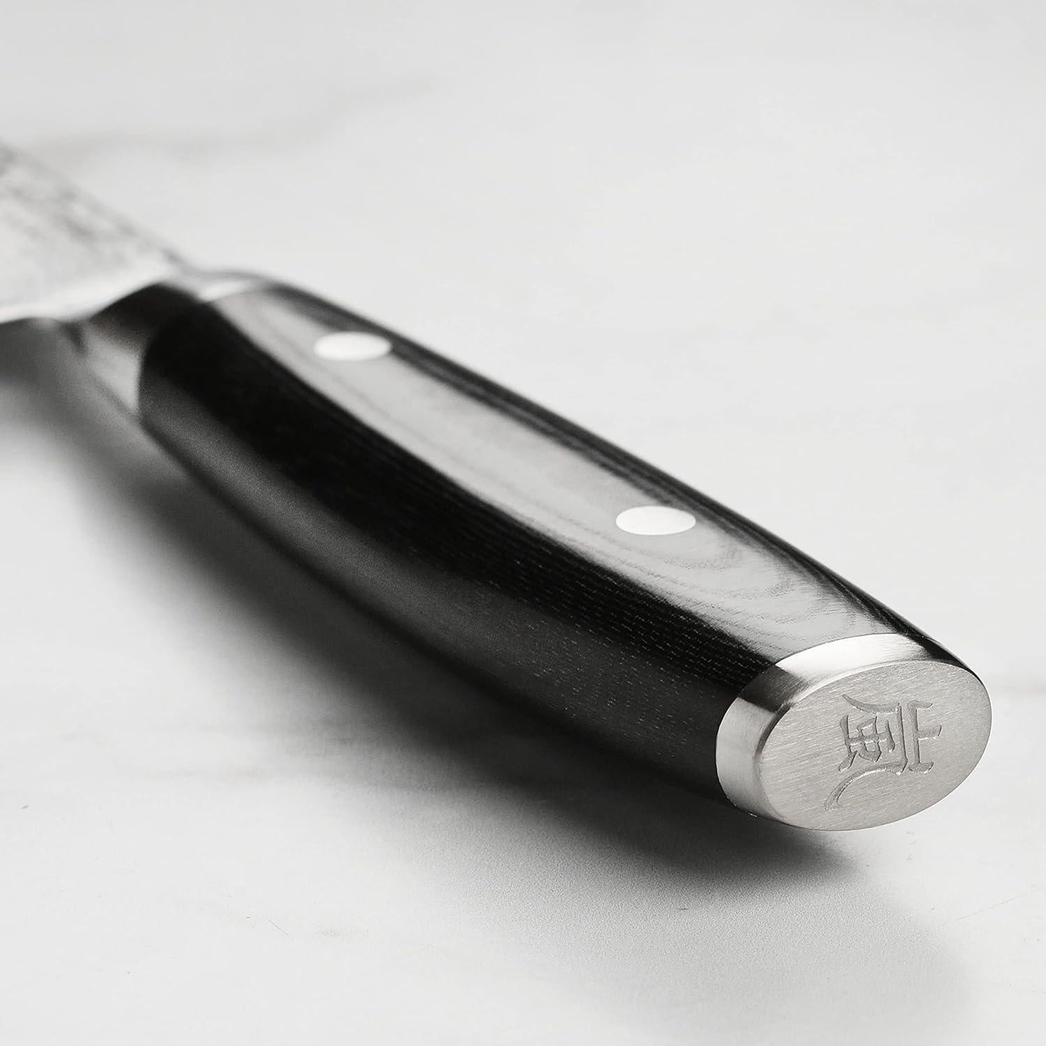 Cuchillo de Pan Yaxell Ran Plus 23 cm Damasco Hecho en Japón