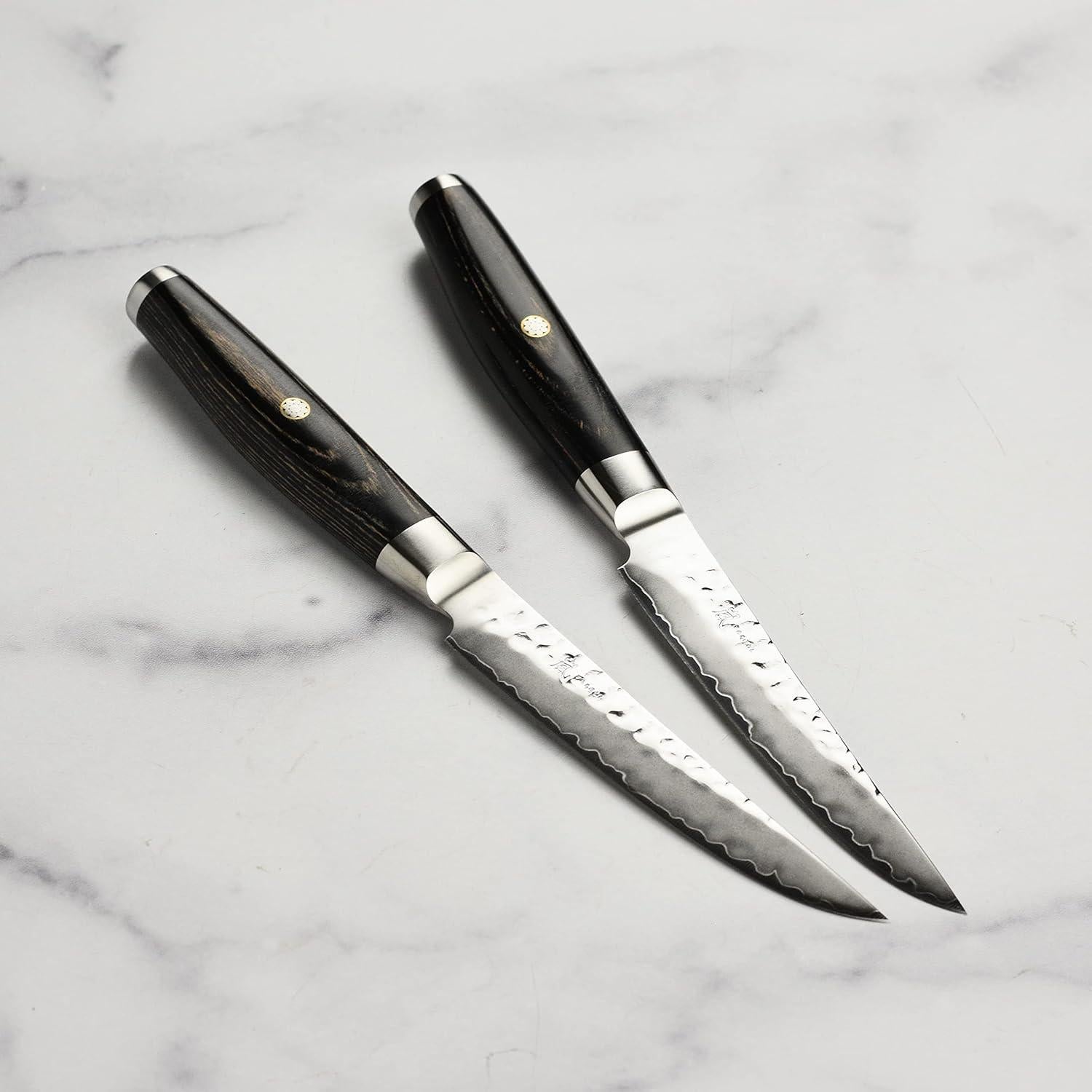 Juego de 2 Cuchillos de Carne Yaxell Ketu SG2 - Hecho en Japón