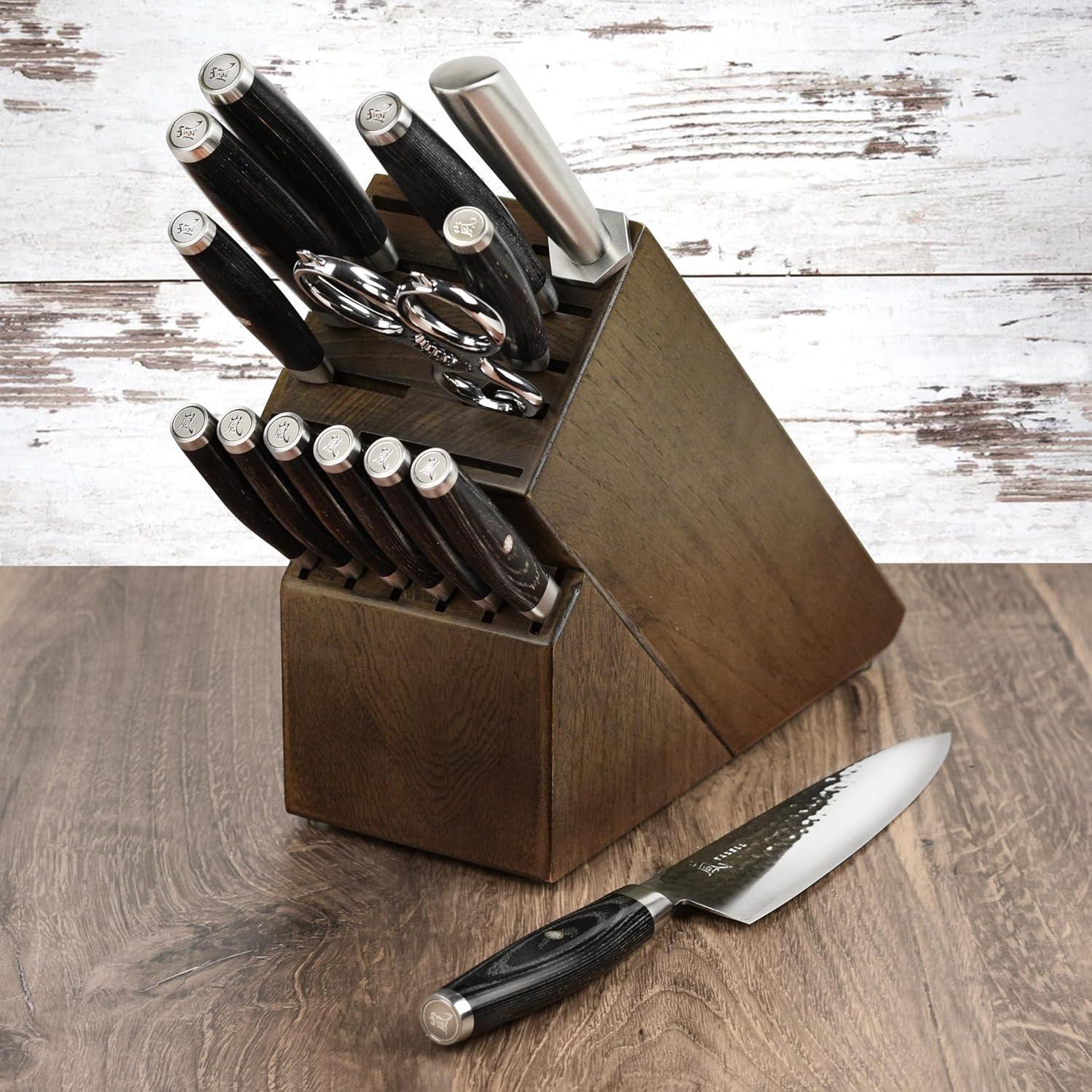 Juego de cuchillos Yaxell Ketu SG2 - 15 piezas - Hecho en Japón