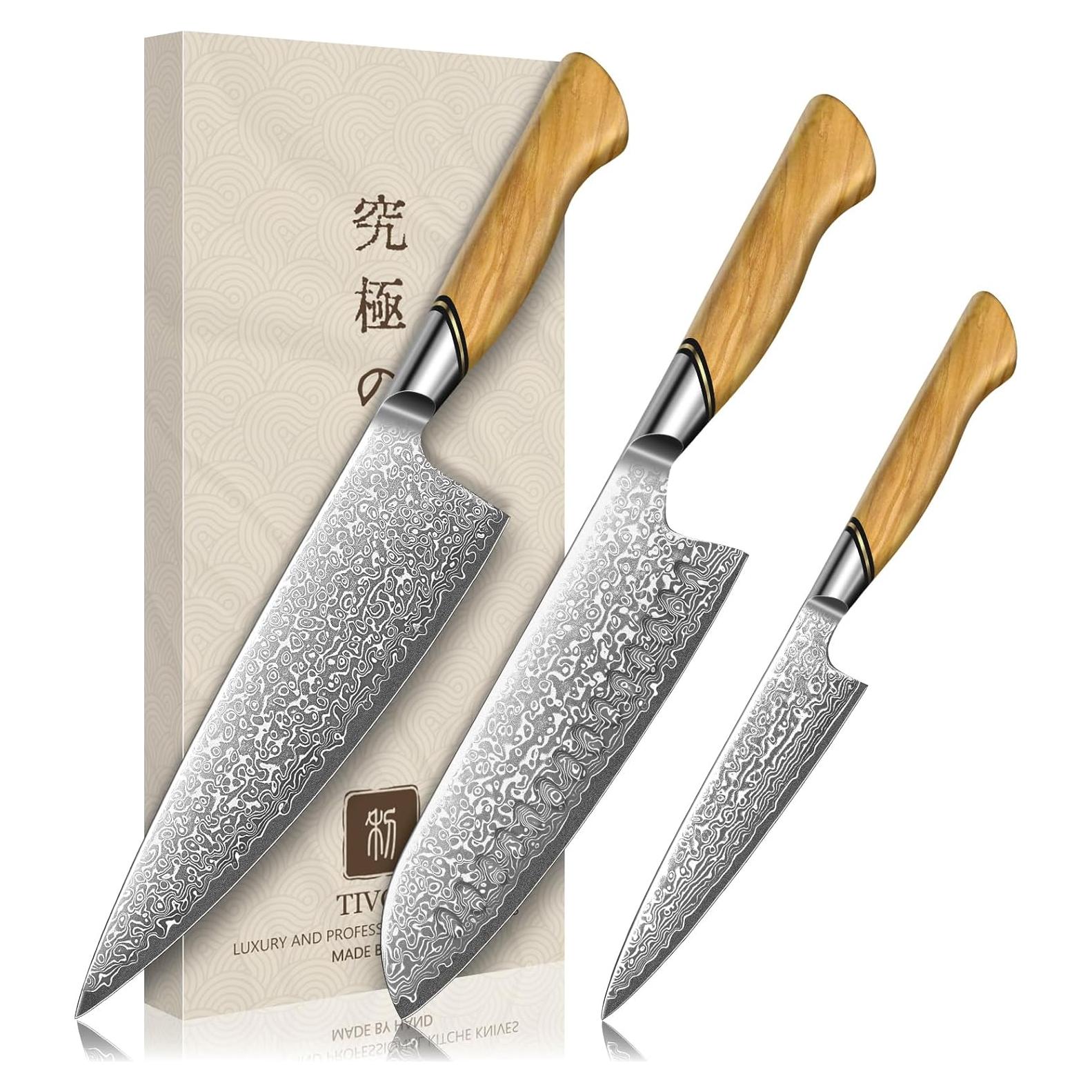 Juego de cuchillos de cocina TIVOLI Damasco 3 PCS 20.83 cm