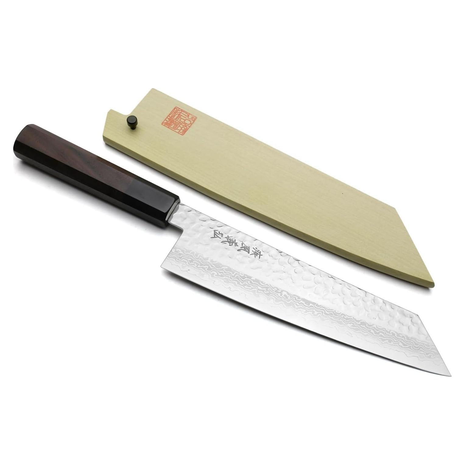 Cuchillo Kiritsuke Yoshihiro VG10 Damasco 21 cm Mango Madera