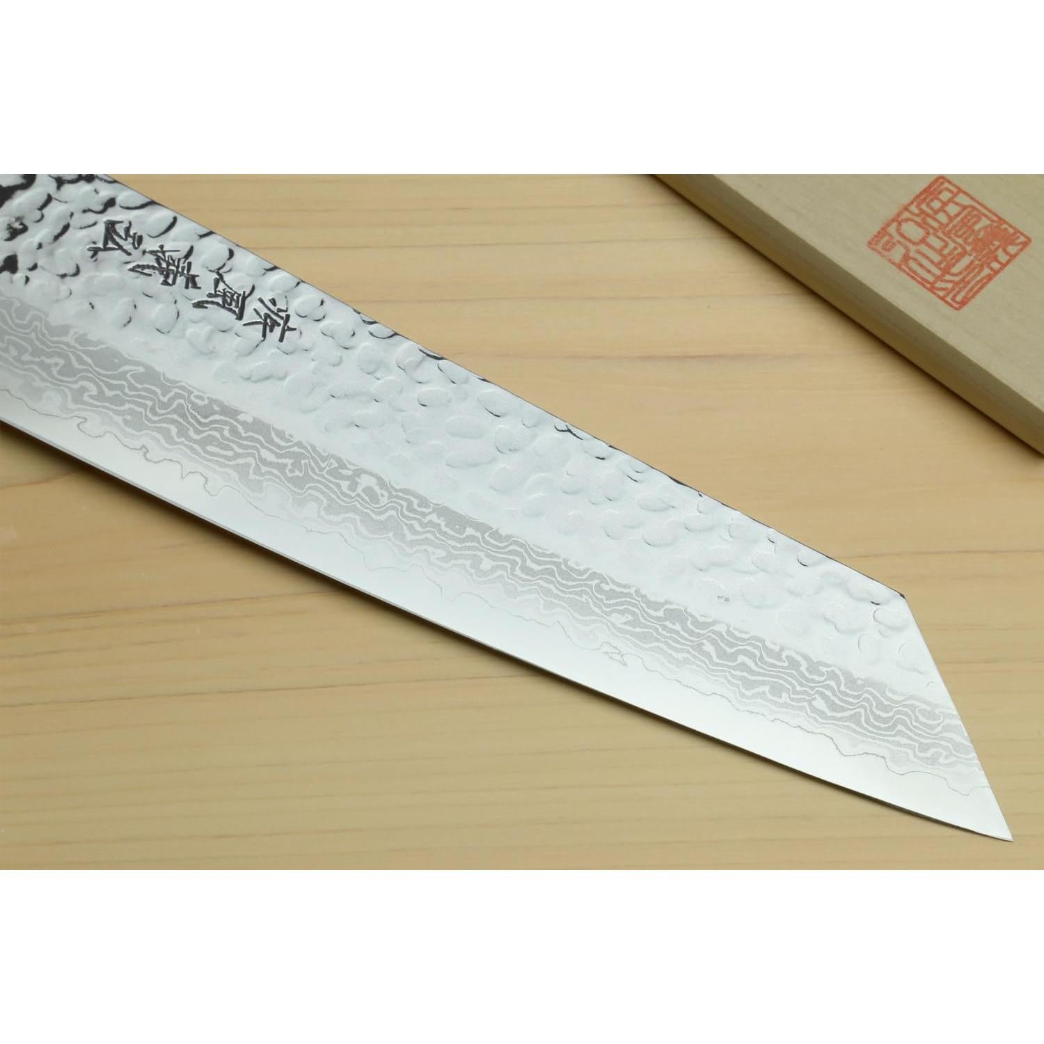 Cuchillo Kiritsuke Yoshihiro VG10 Damasco 21 cm Mango Madera