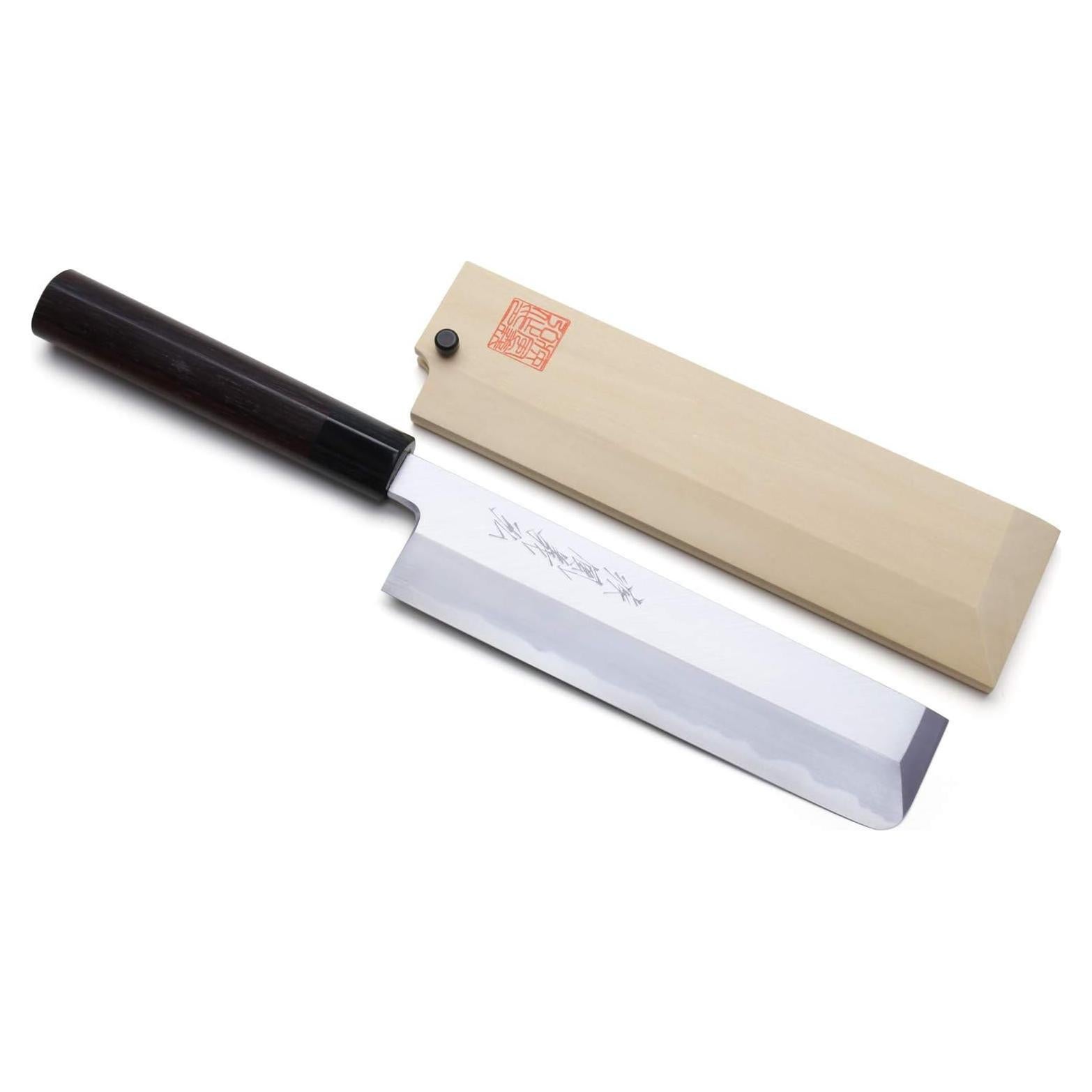 Cuchillo Usuba Yoshihiro 7" Acero Alto Carbono Hecho a Mano