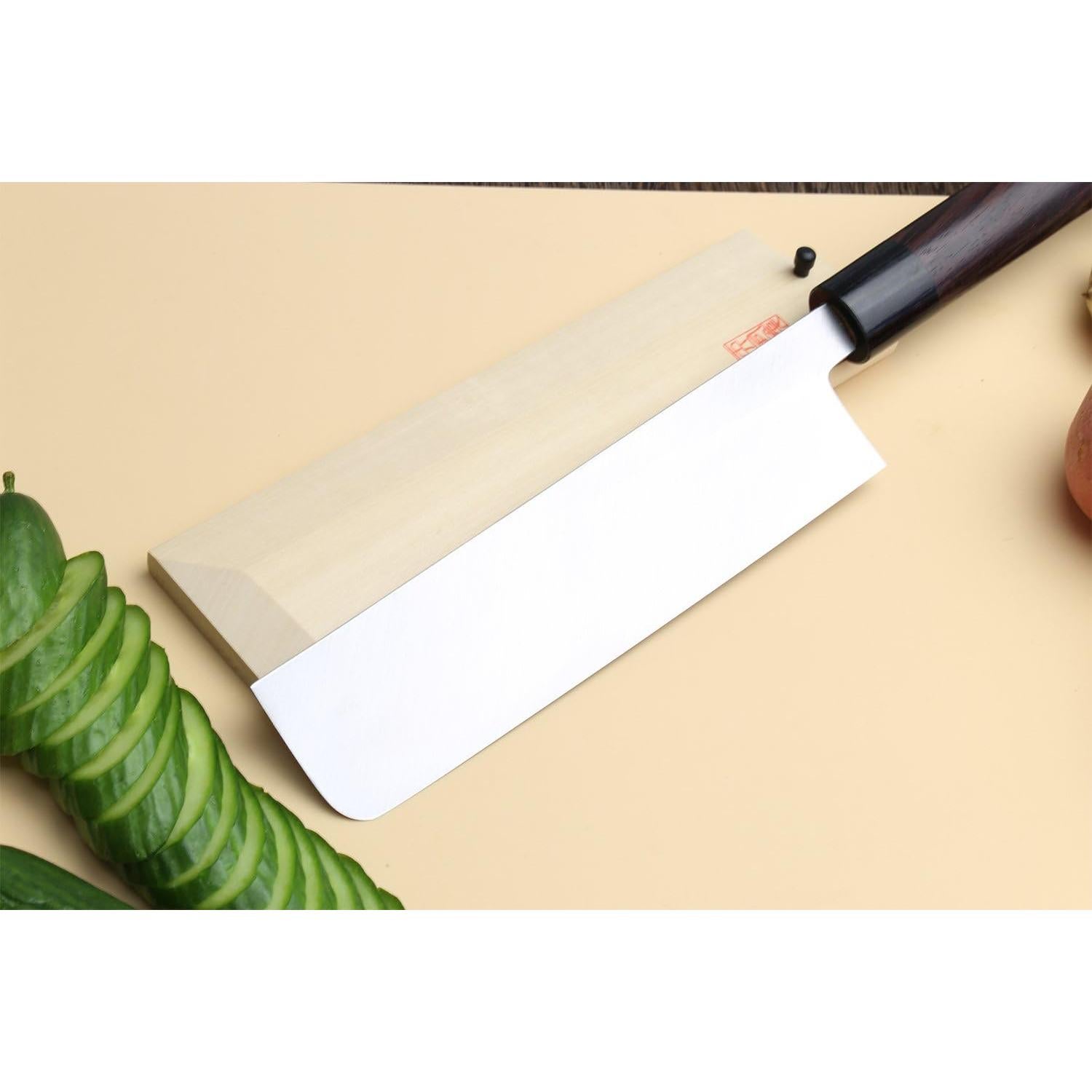 Cuchillo Usuba Yoshihiro 7" Acero Alto Carbono Hecho a Mano