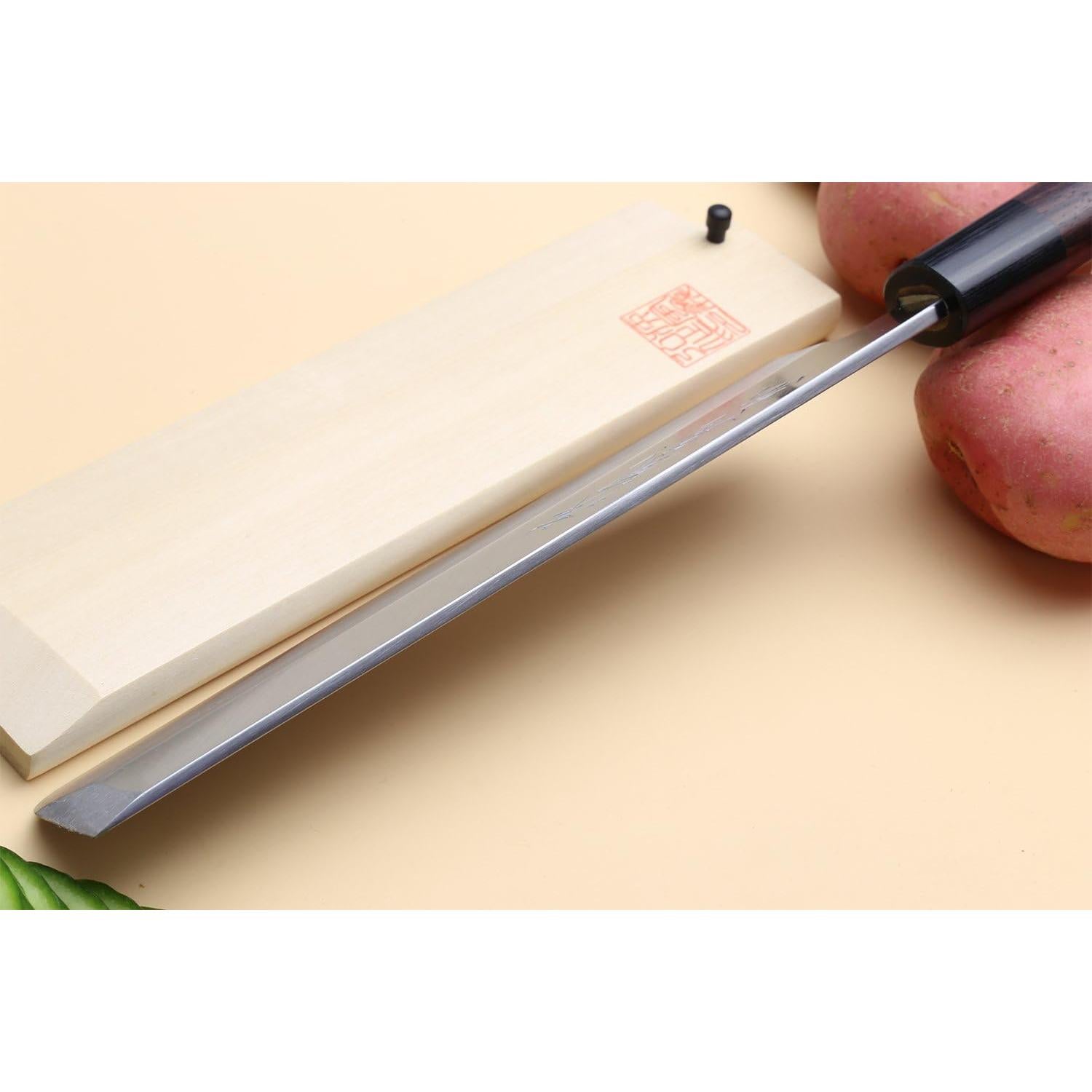 Cuchillo Usuba Yoshihiro 7" Acero Alto Carbono Hecho a Mano