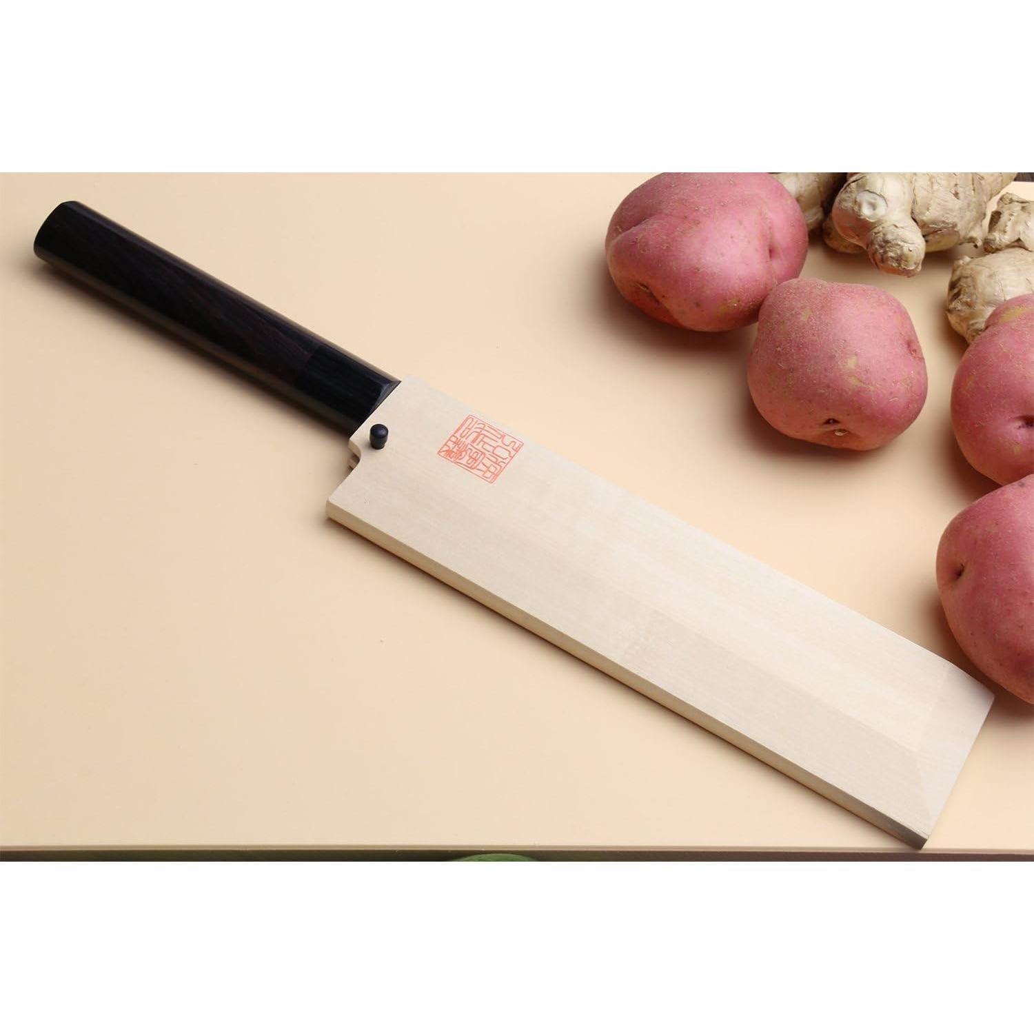 Cuchillo Usuba Yoshihiro 7" Acero Alto Carbono Hecho a Mano