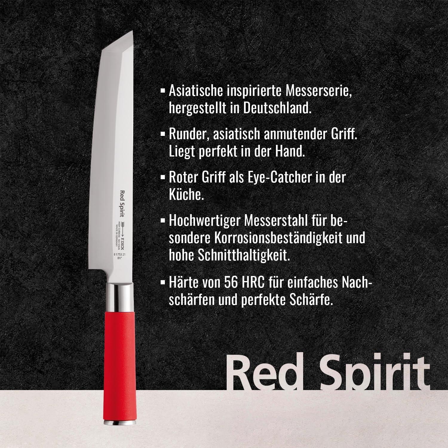Cuchillo de Chef F.DICK Red Spirit 21 cm Acero Inoxidable