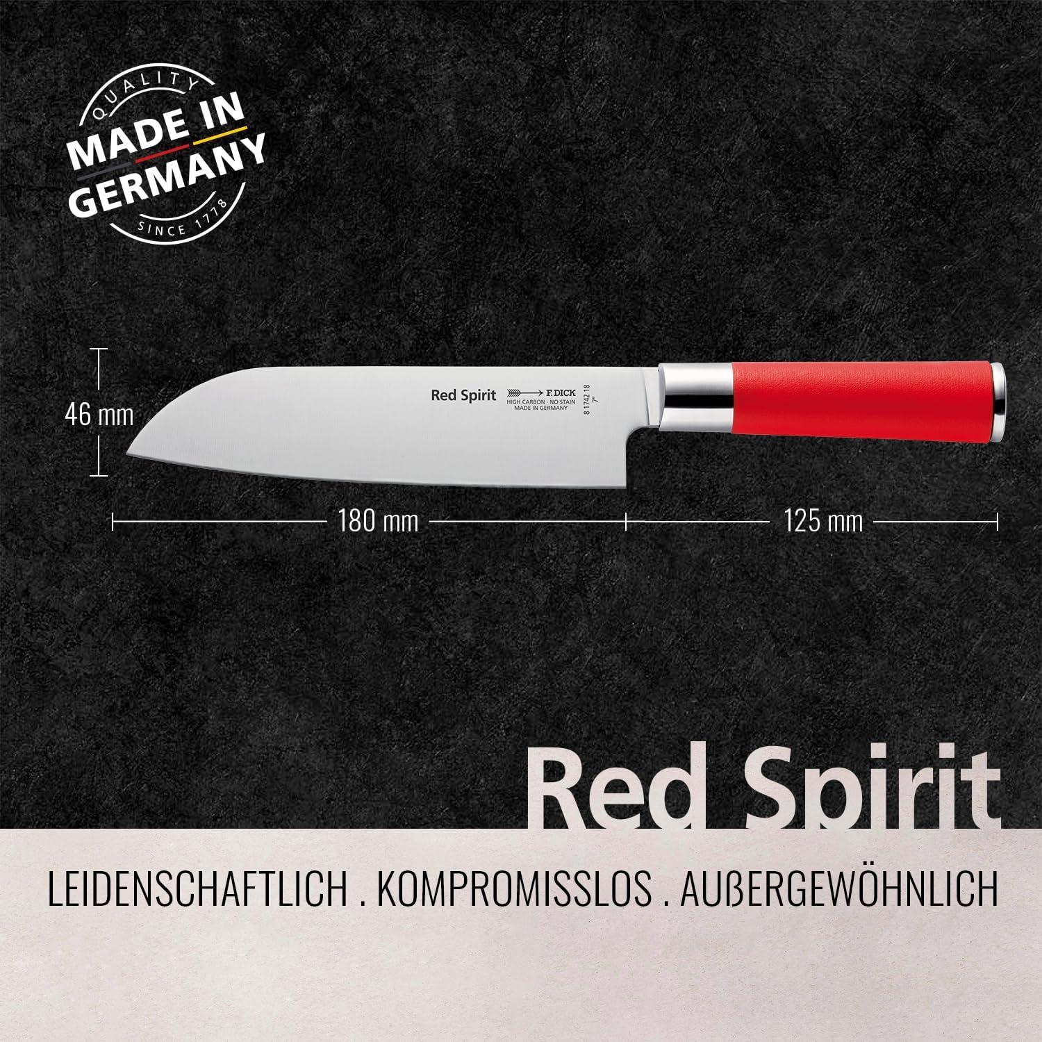 Cuchillo Santoku F.DICK Red Spirit 18 cm Acero Forjado