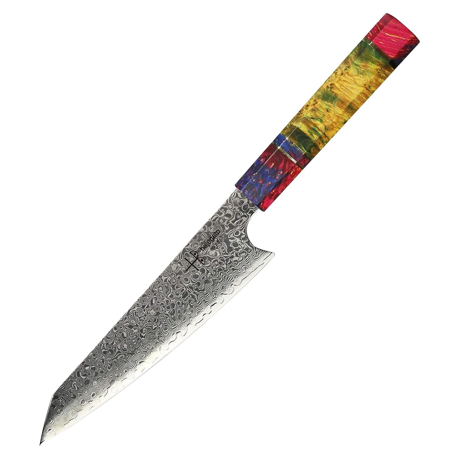 Cuchillo de Chef Hajegato Damasco 17.3 cm VG10 Mango G10