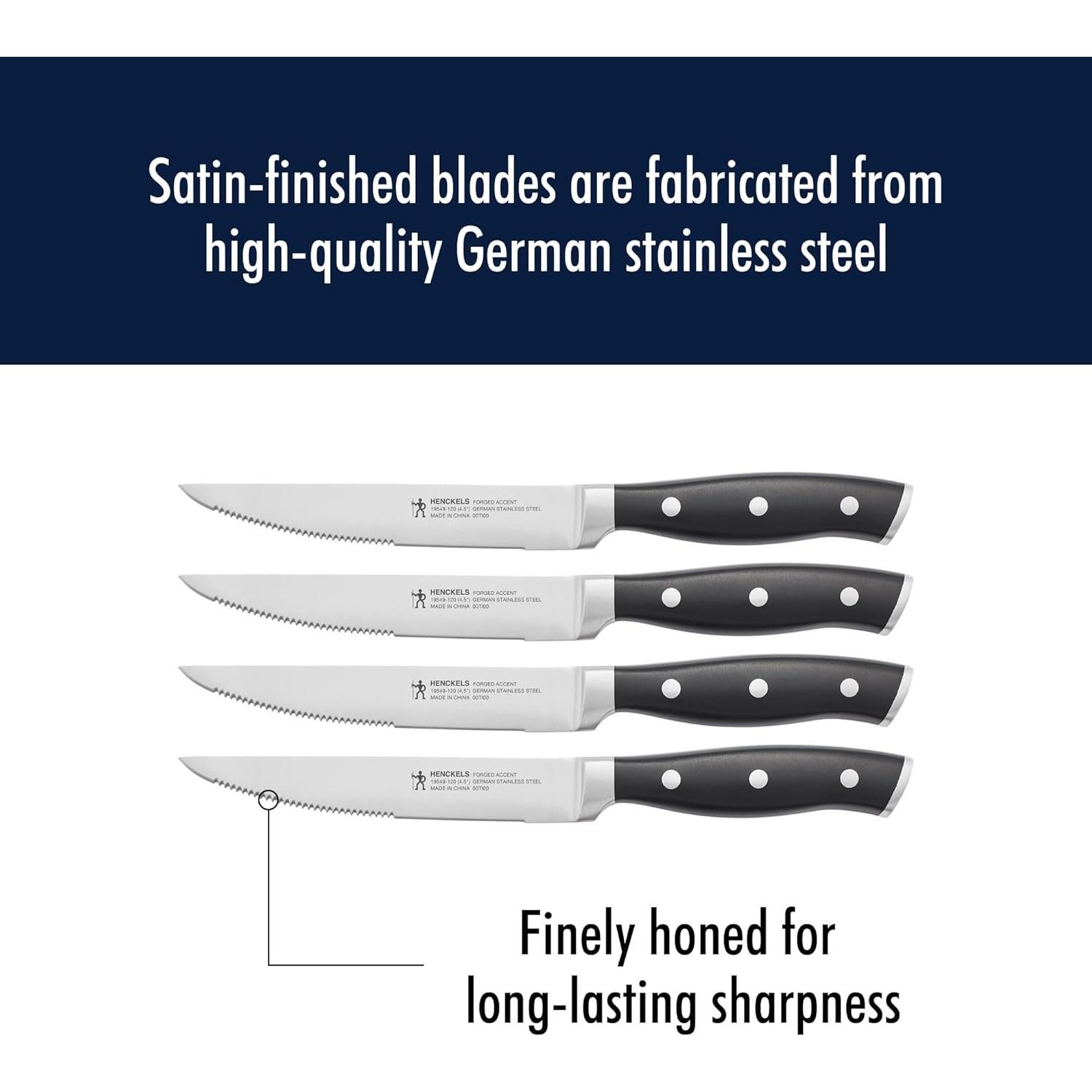 Juego de Cuchillos de Carne Henckels Forjados 4 Piezas 13.97 cm