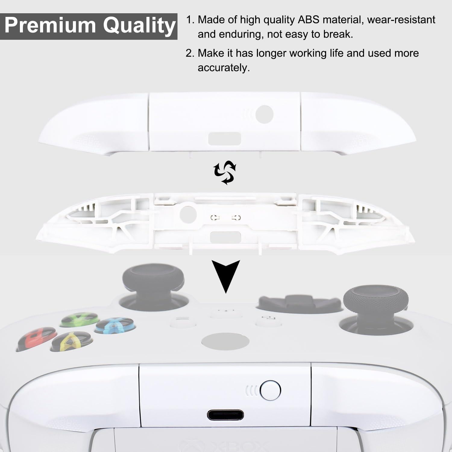 Kit Reparación Bumpers Xbox Series X/S Ikpek Blanco