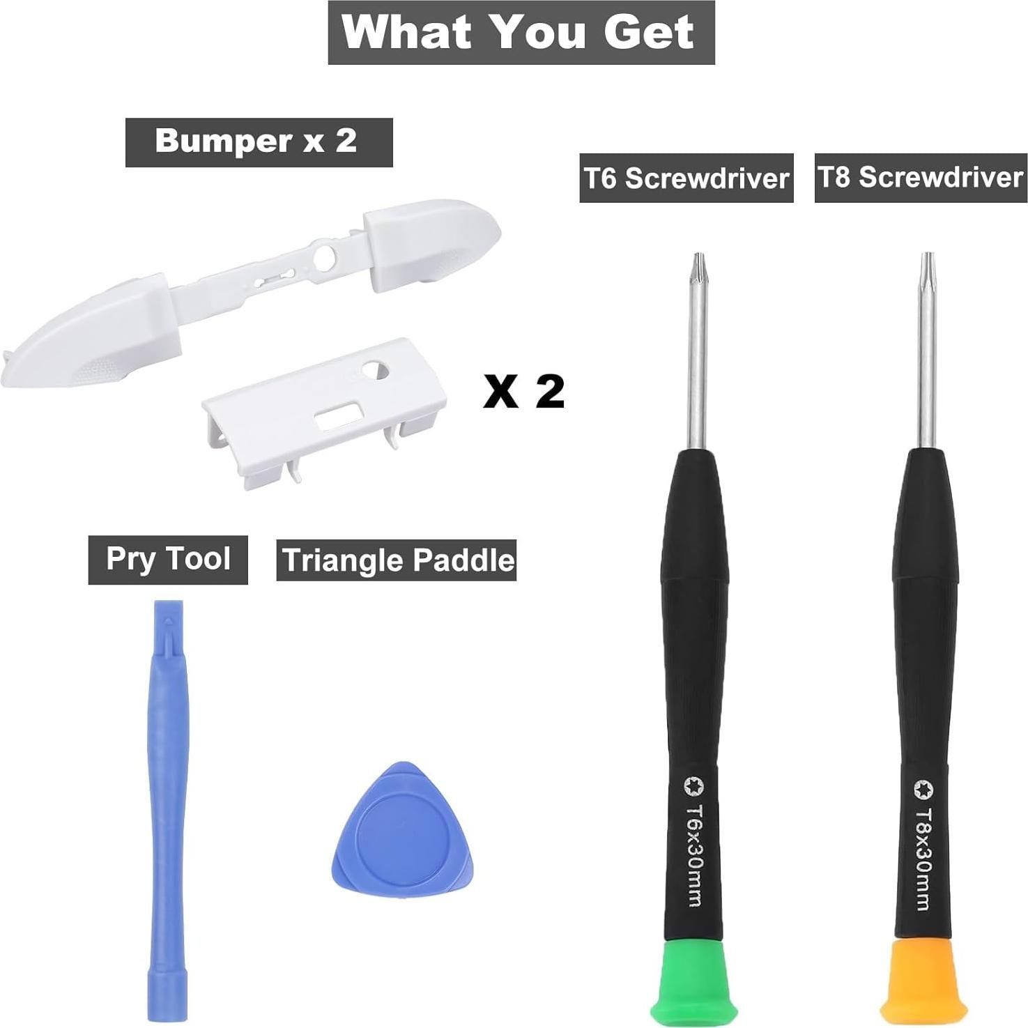 Kit Reparación Bumpers Xbox Series X/S Ikpek Blanco