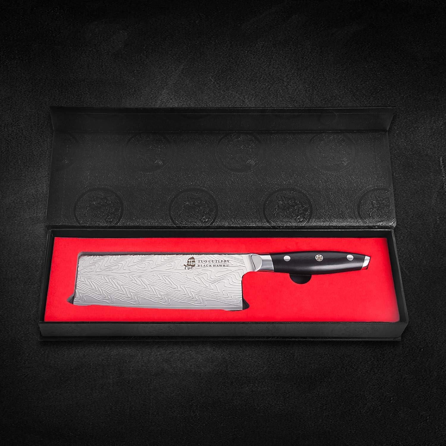 Cuchillo Cleaver Chino TUO 17.78 cm Acero Inoxidable G10