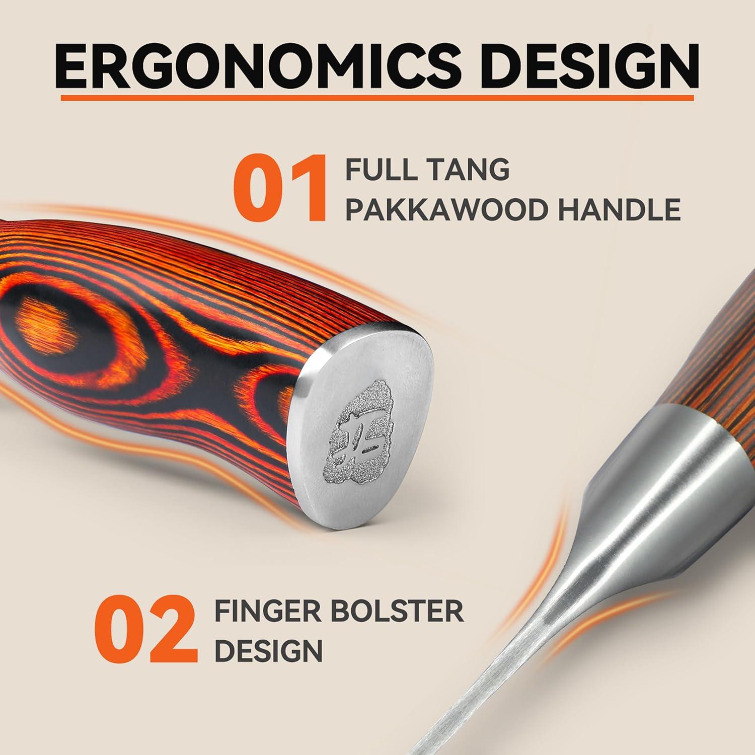 Cuchillo de Filete TUO 18.9 cm Acero Alto Carbono Mango Ergonómico