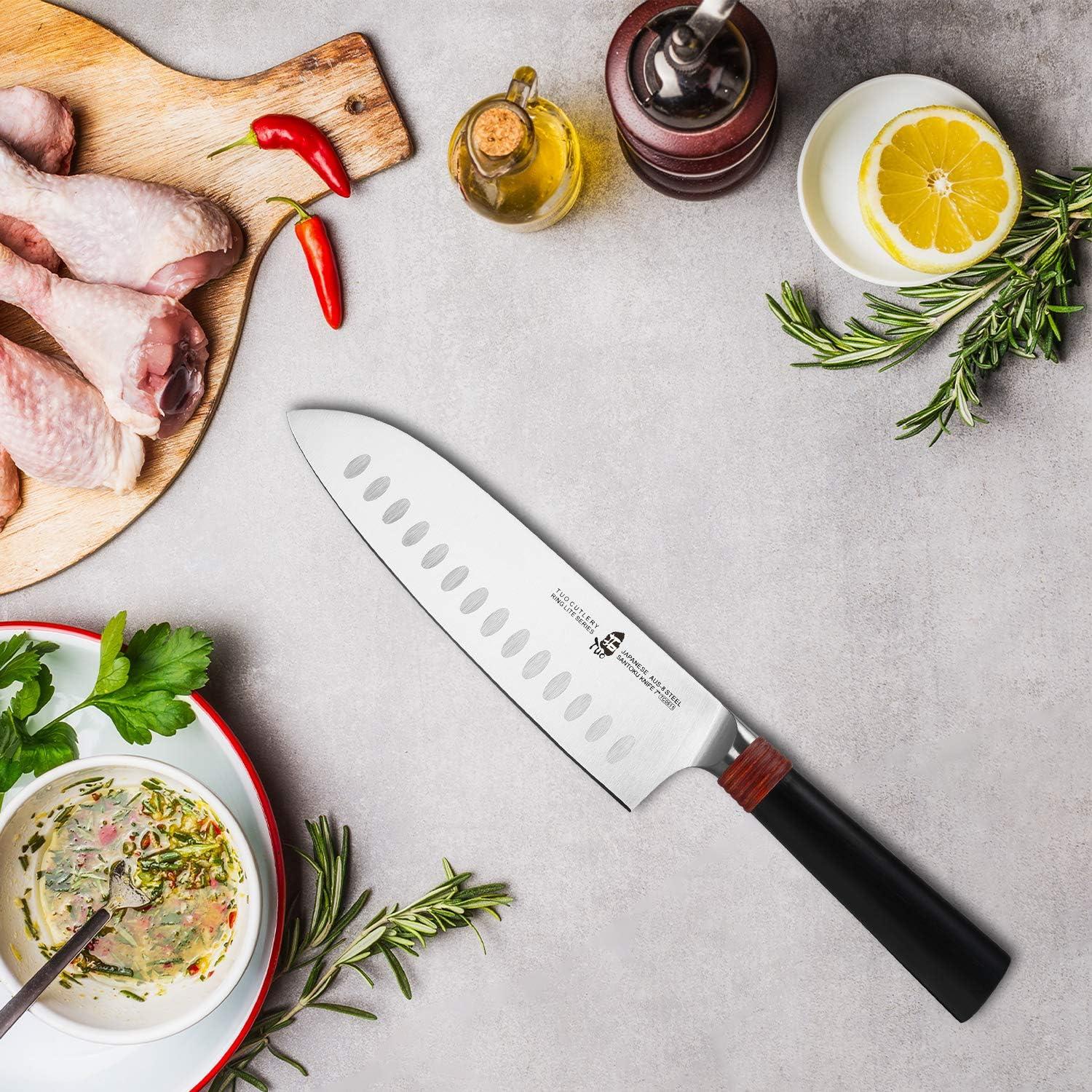 Cuchillo Santoku TUO Pro 17.78 cm Acero Inoxidable AUS-8