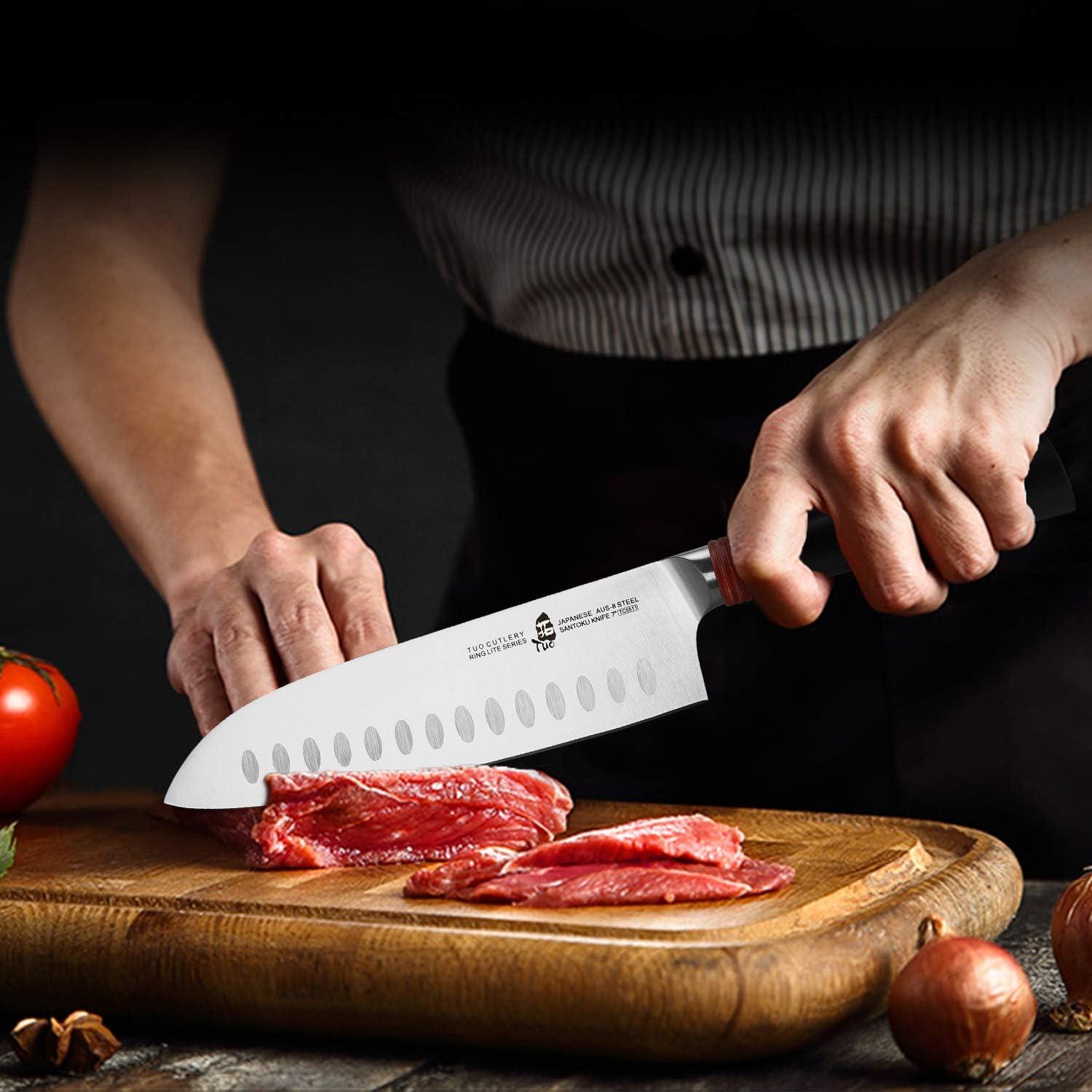 Cuchillo Santoku TUO Pro 17.78 cm Acero Inoxidable AUS-8