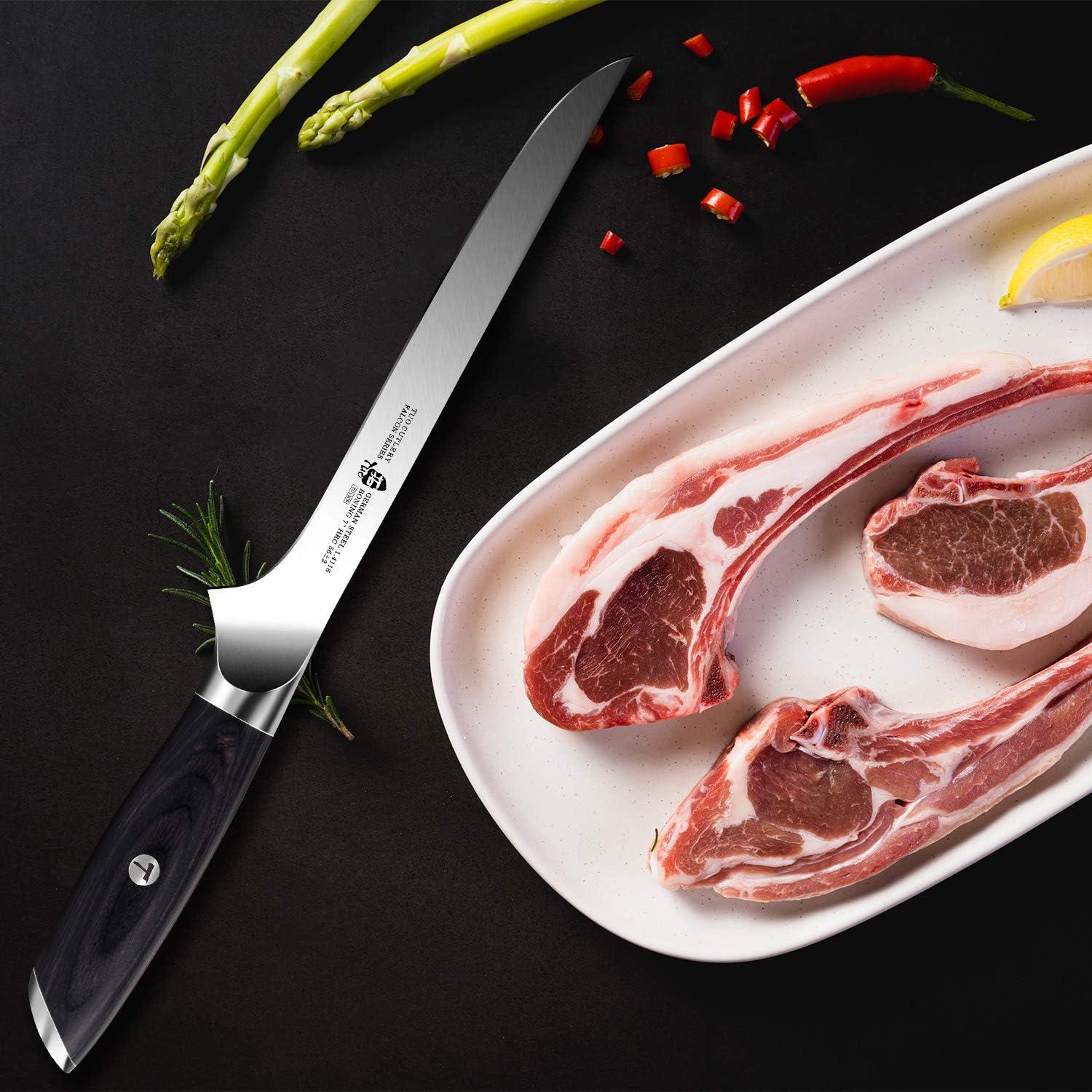 Cuchillo de Deshuesar TUO 17.78 cm Acero Alemán Pakkawood