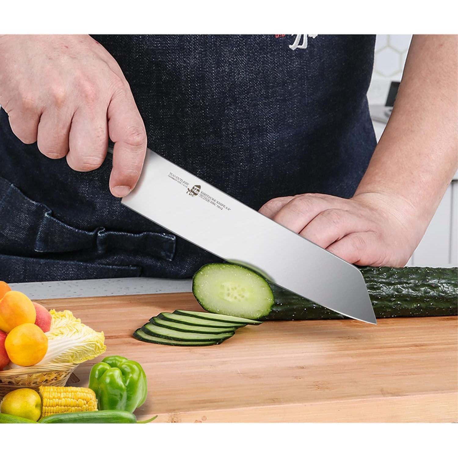 Cuchillo Kiritsuke TUO Fénix 21.6 cm Acero Inoxidable Negro