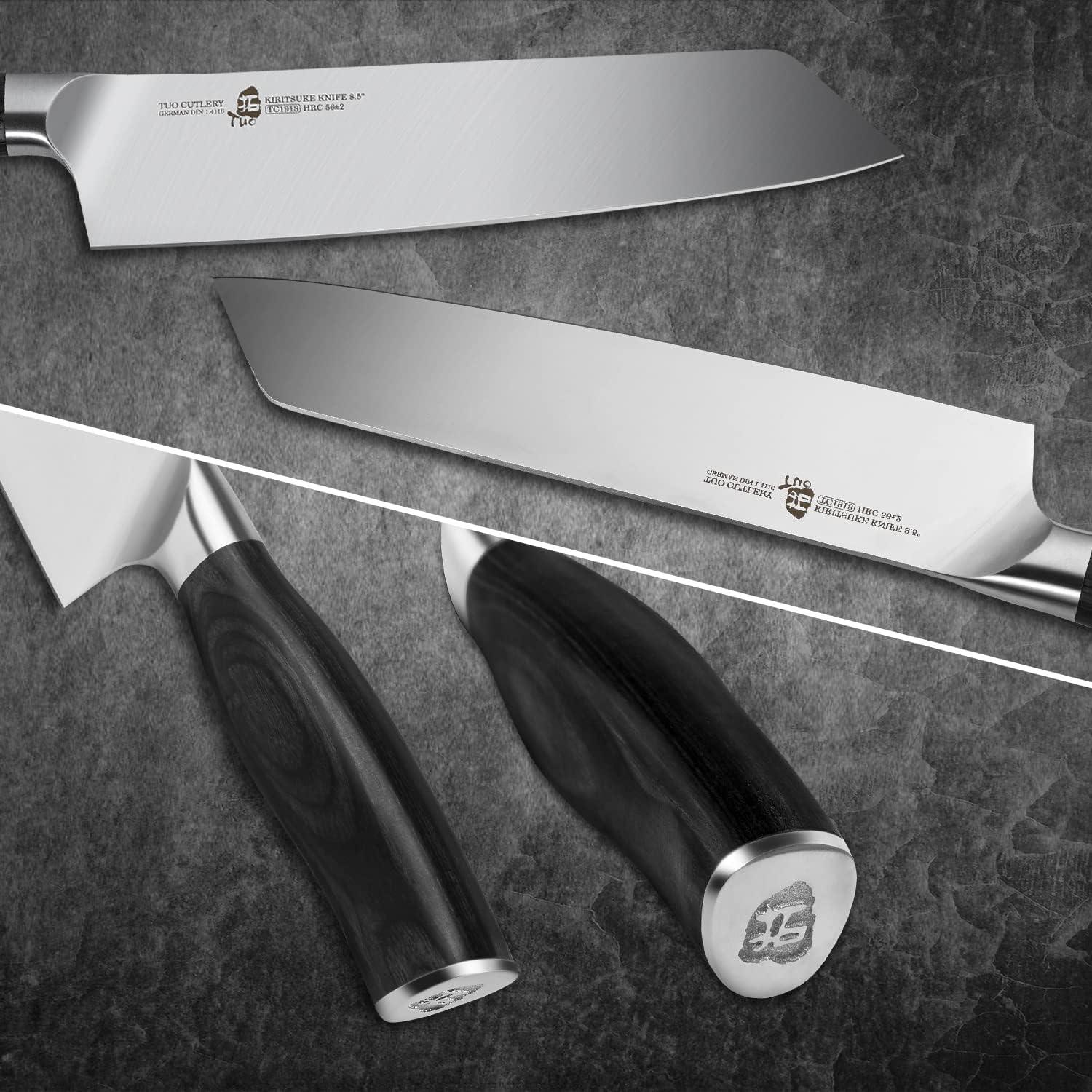 Cuchillo Kiritsuke TUO Fénix 21.6 cm Acero Inoxidable Negro