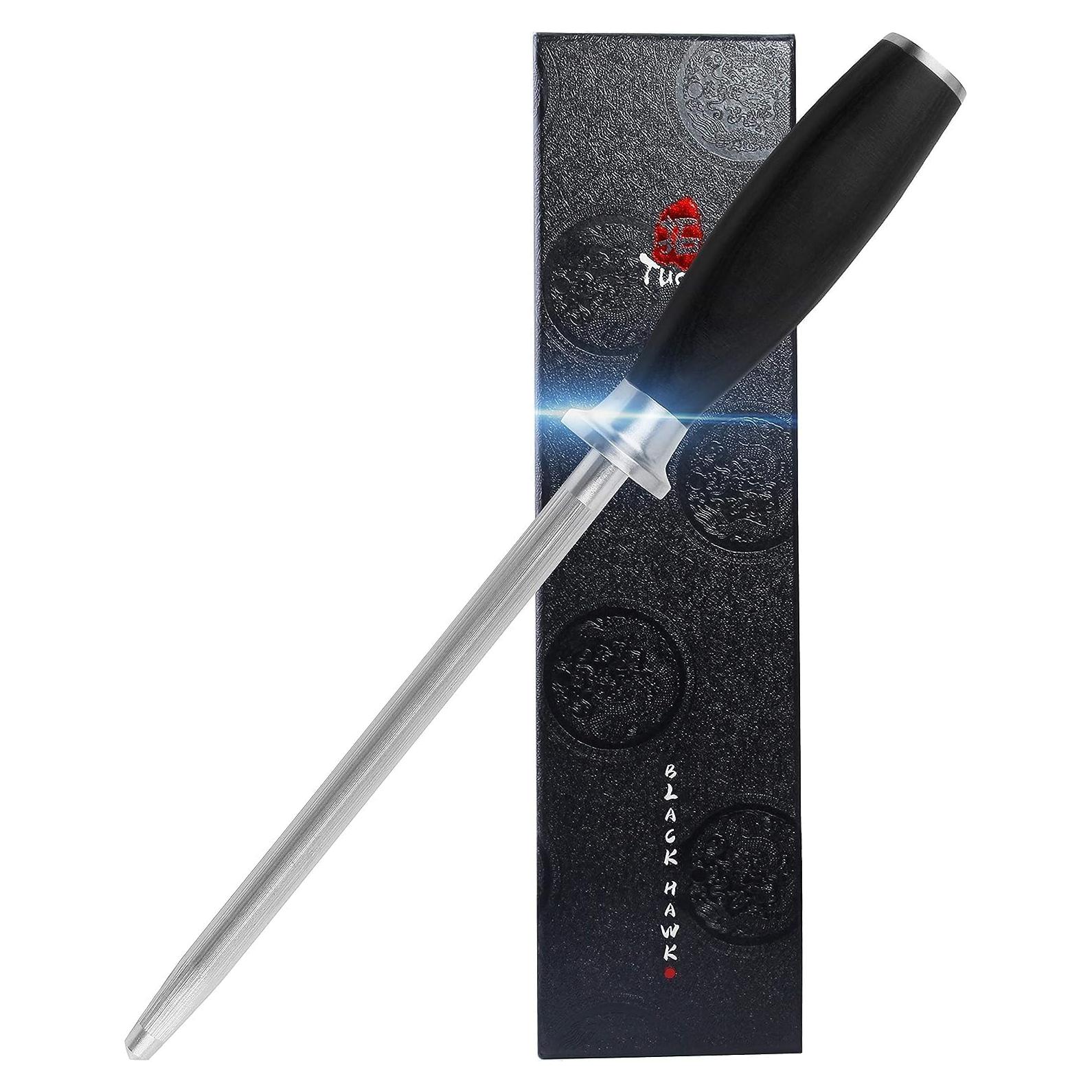 Varilla de Afilado TUO 20.32 cm Acero Alemán Mango Pakkawood