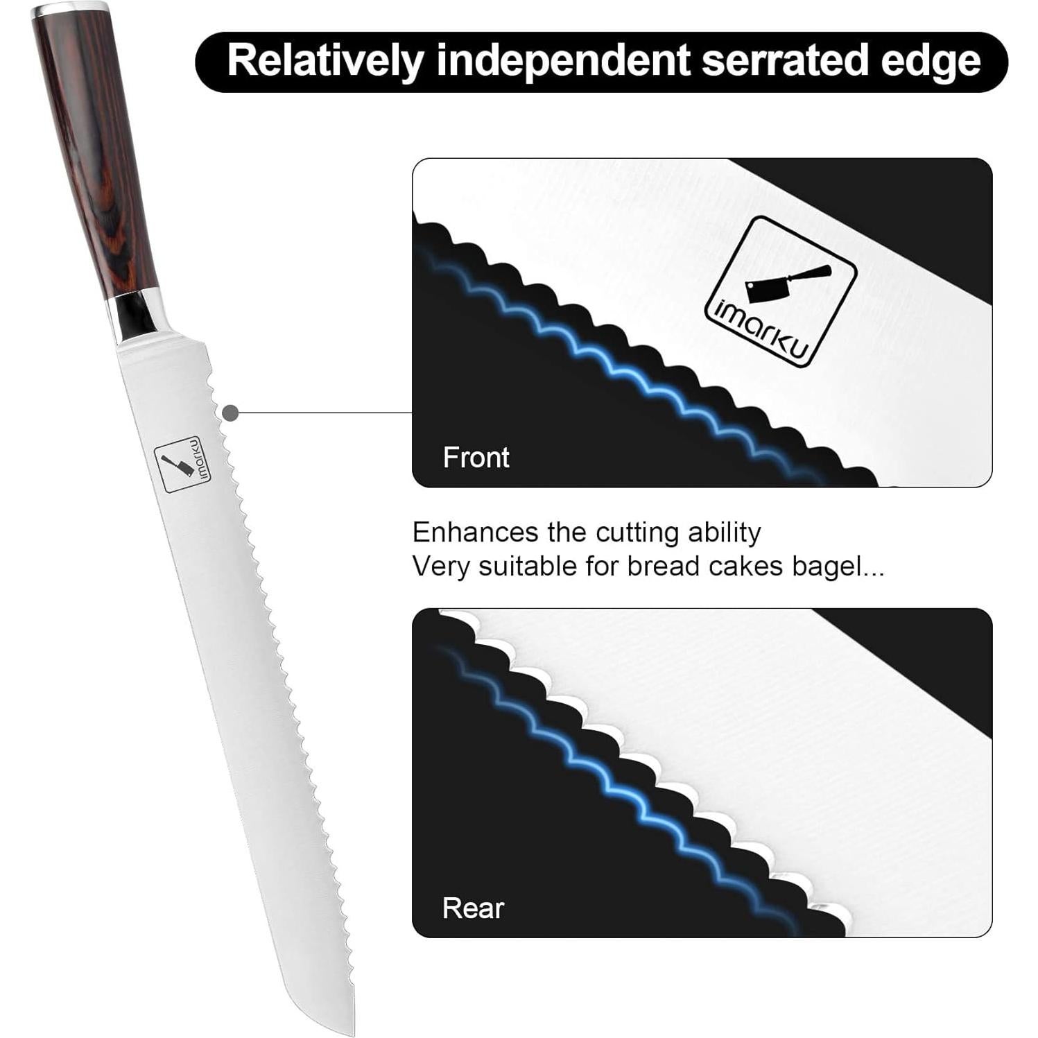 Cuchillo de Pan Serrado imarku 25.4 cm Acero Inoxidable